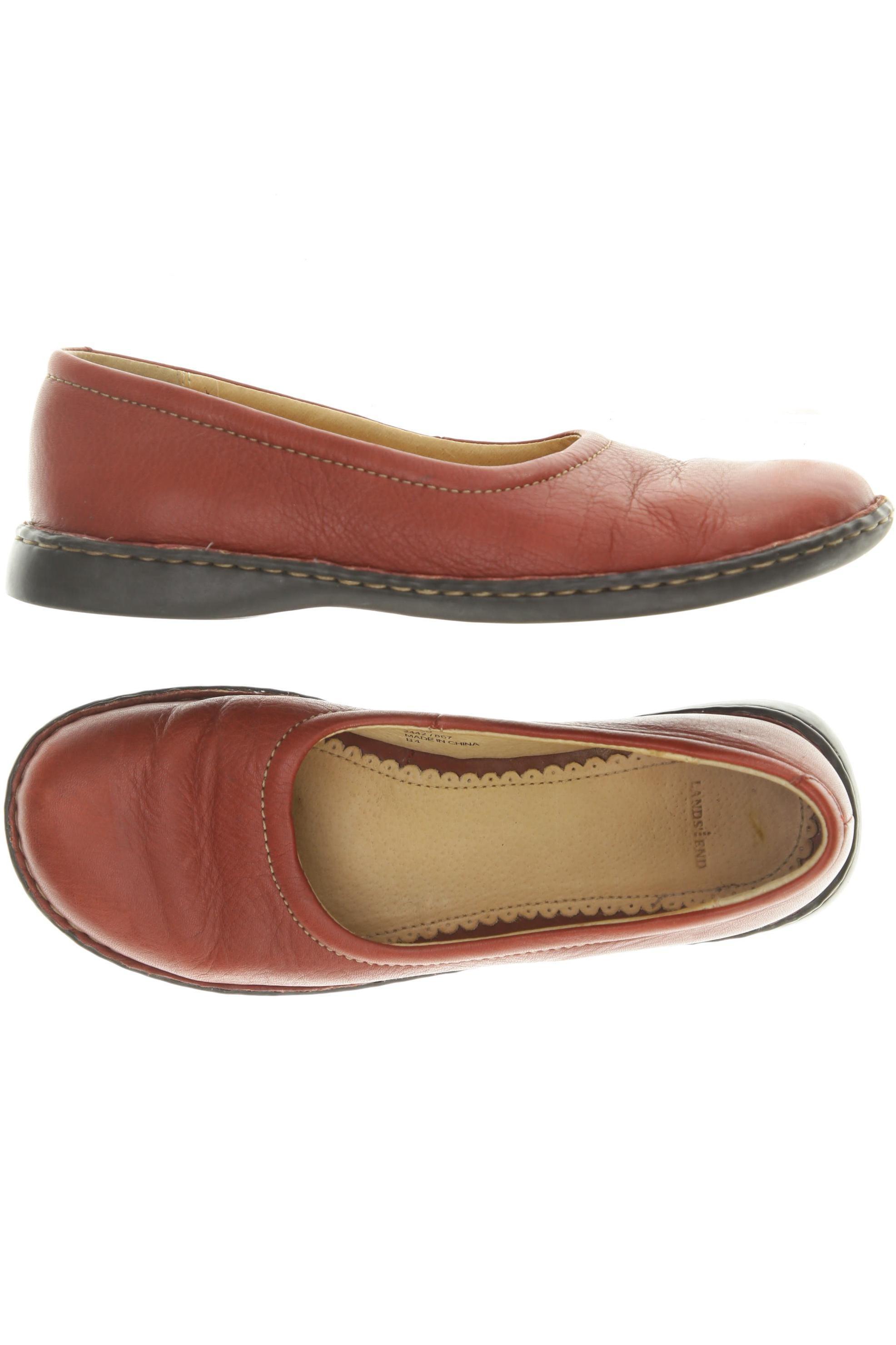 

Lands End Damen Halbschuh, rot, Gr. 4