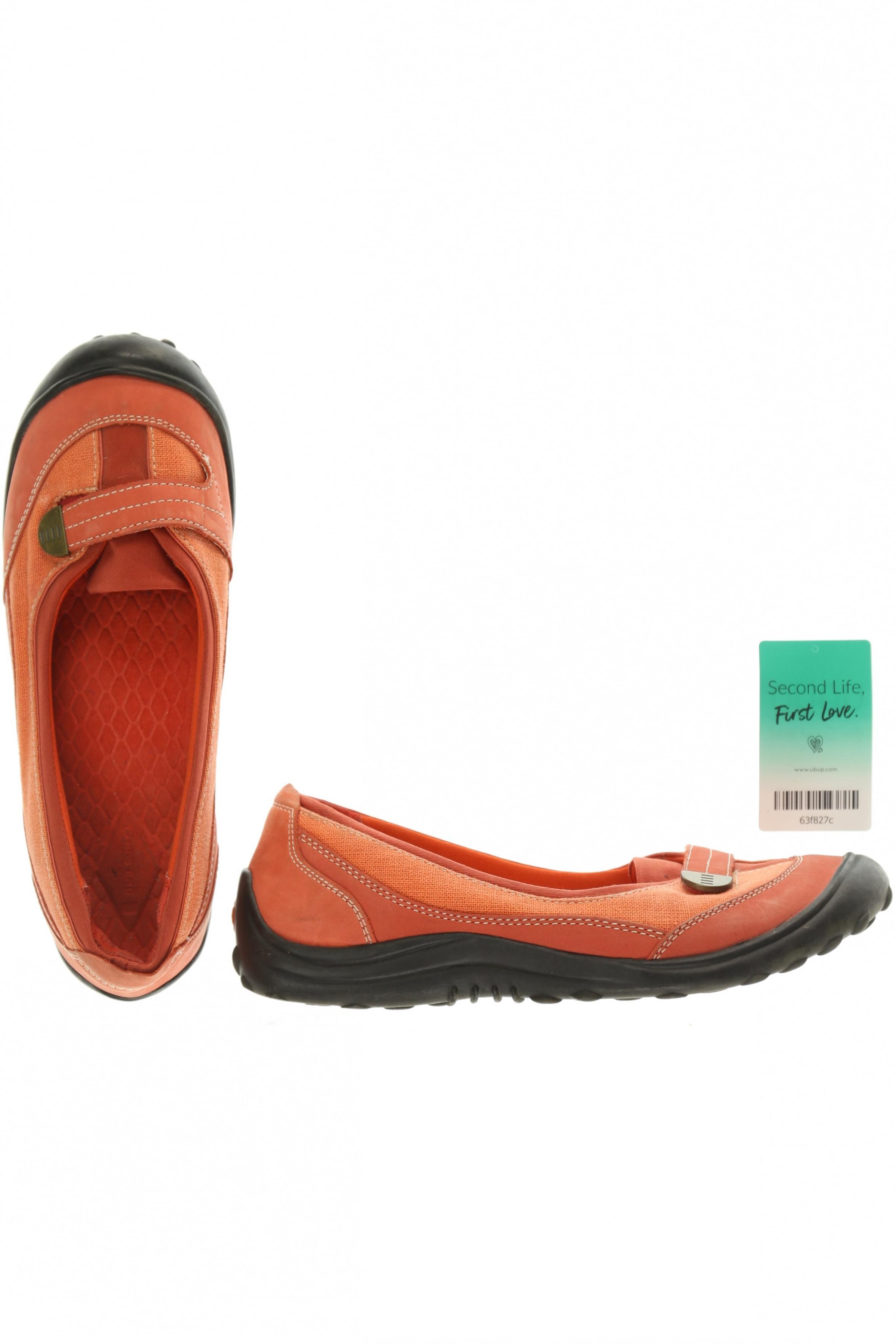

Lands End Damen Ballerinas, orange, Gr. 8