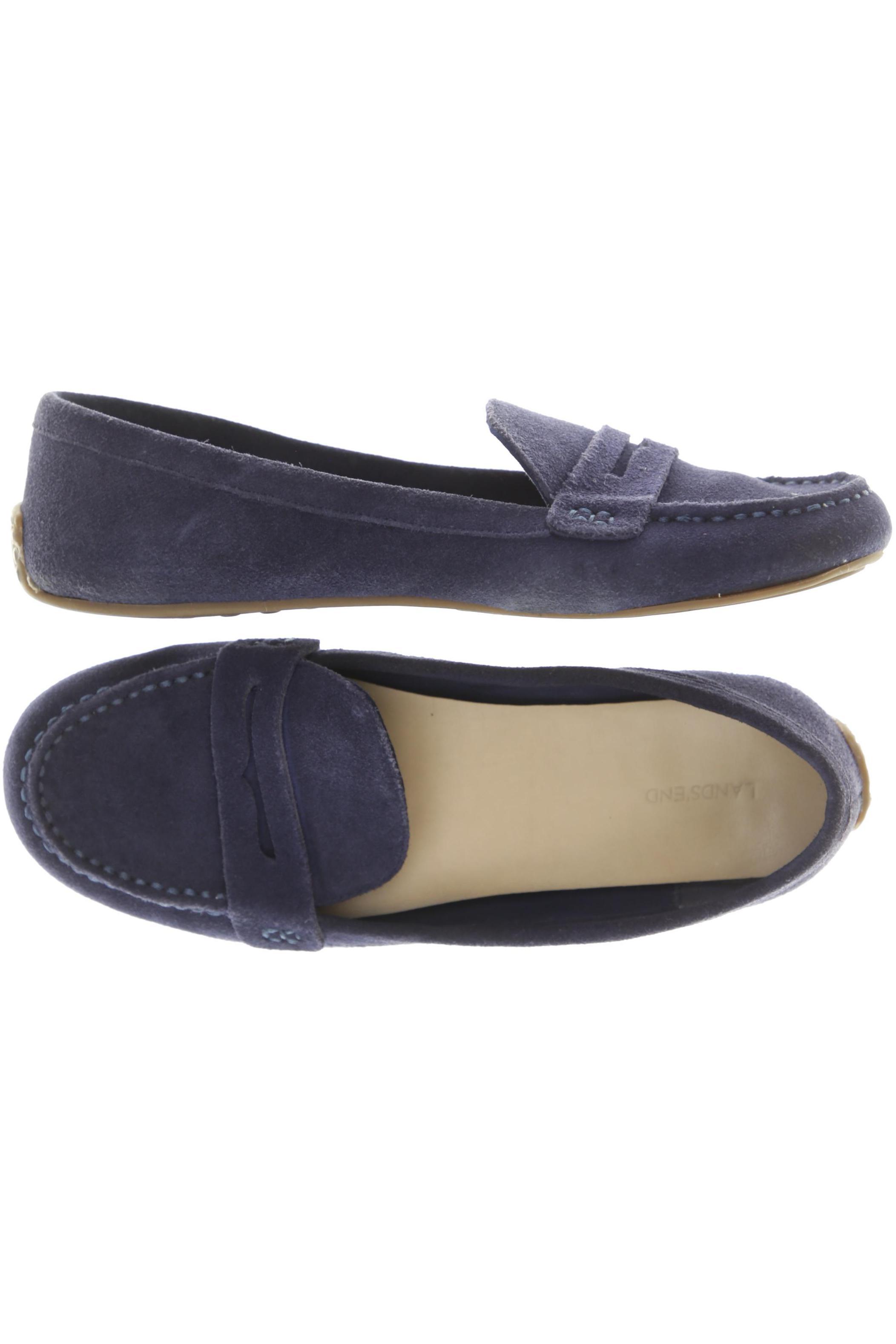 

Lands End Damen Halbschuh, blau, Gr. 7