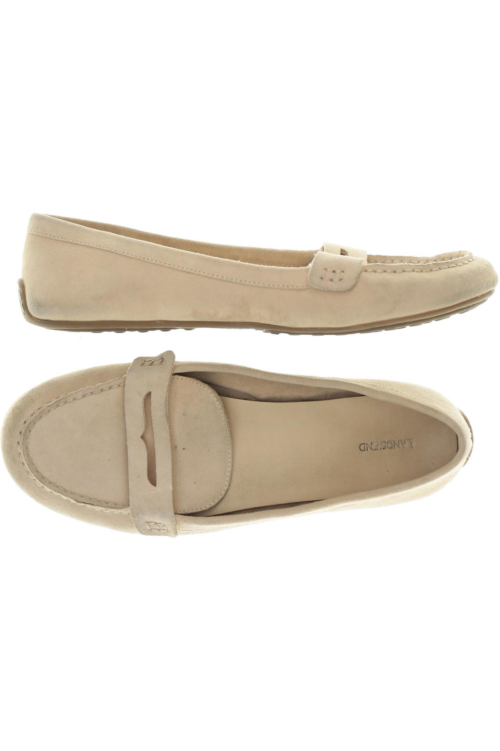 

Lands End Damen Halbschuh, beige, Gr. 8.5