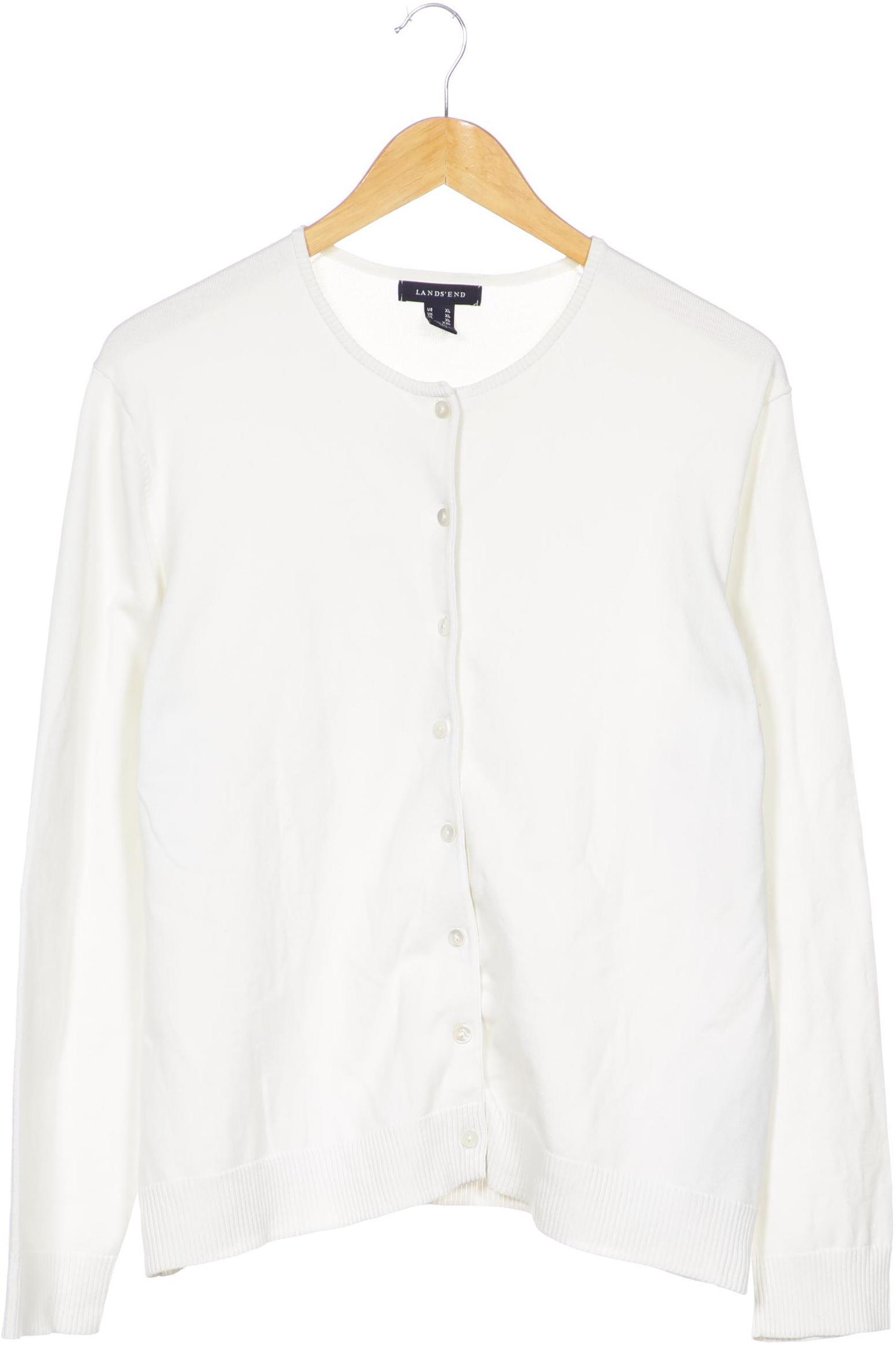 

Lands End Damen Strickjacke, weiß, Gr.