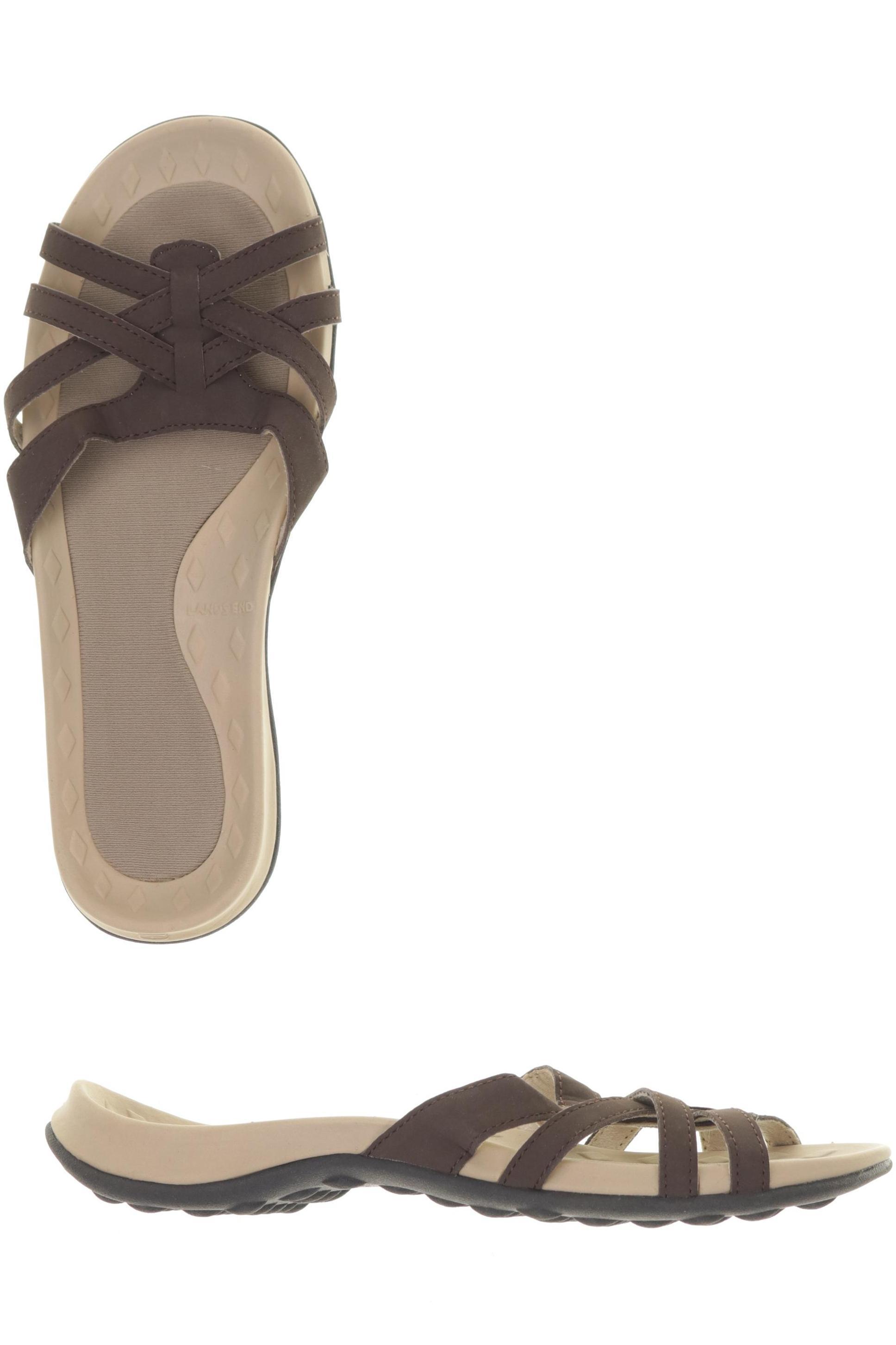 

Lands End Damen Sandale, braun, Gr. 34