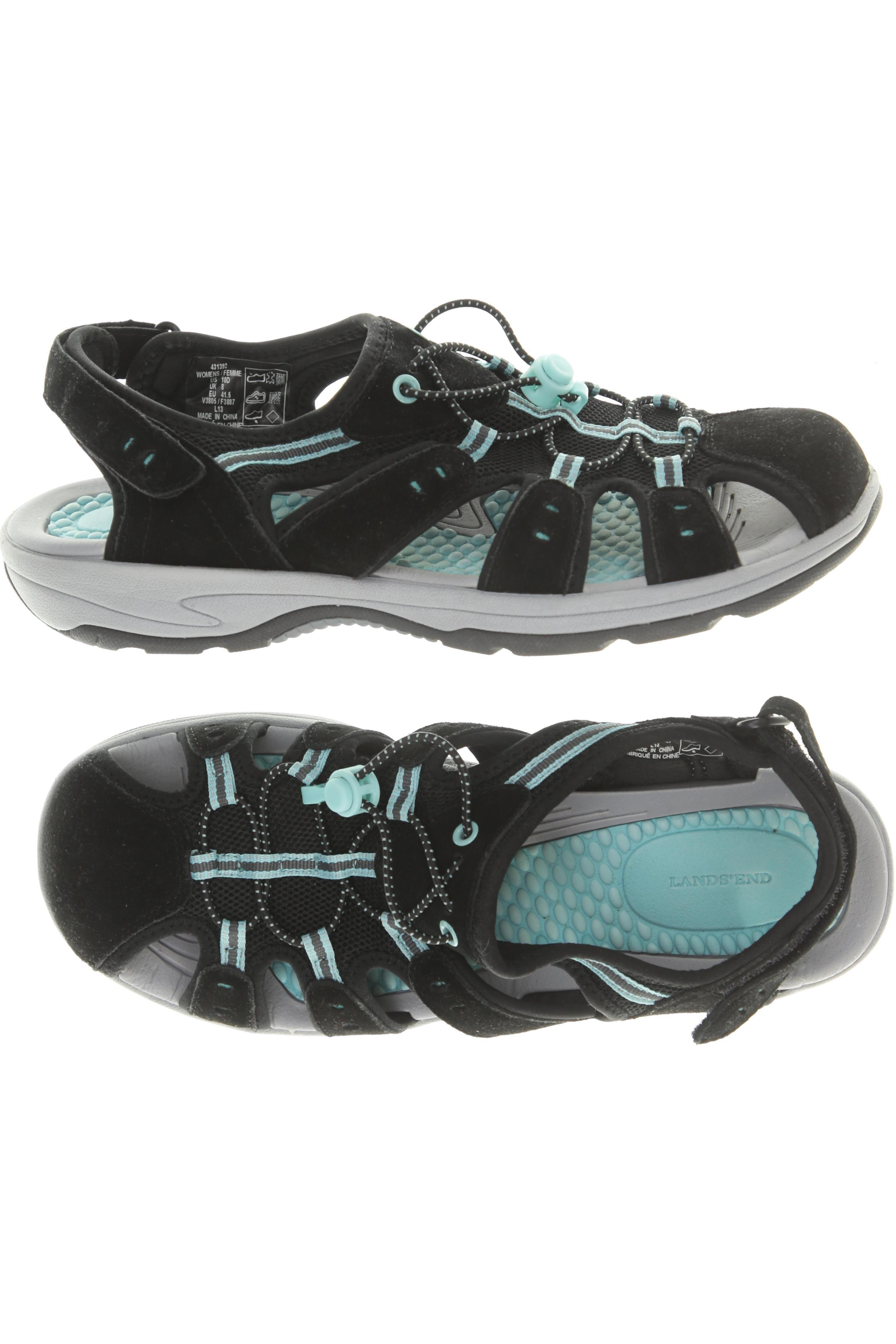 

Lands End Damen Sandale, schwarz, Gr. 41.5