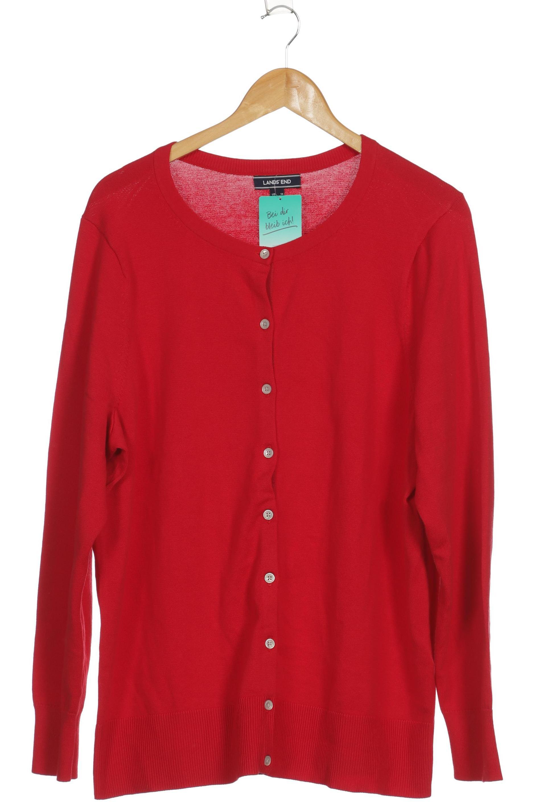 

Lands End Damen Strickjacke, rot, Gr. 50