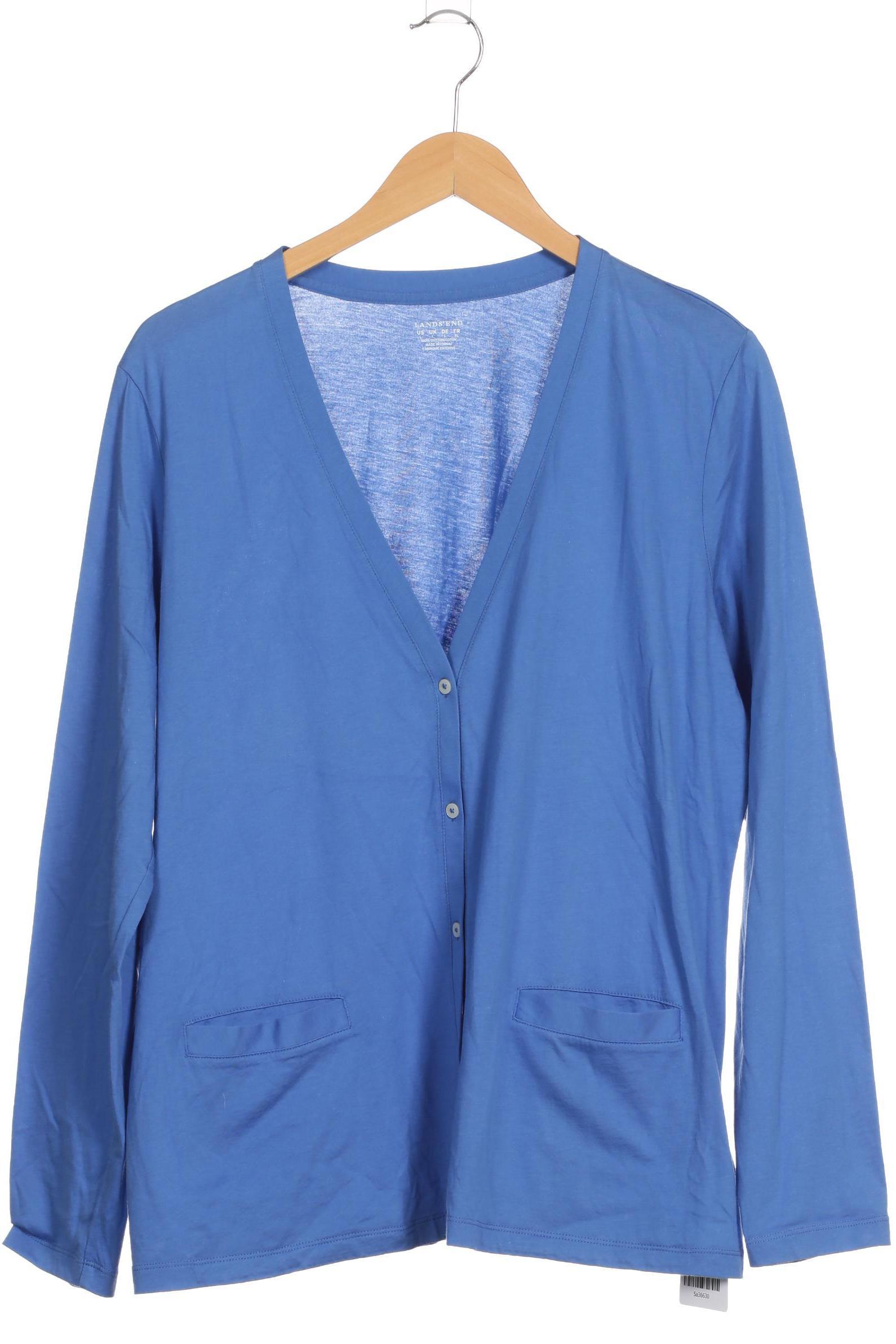 

Lands End Damen Strickjacke, blau, Gr.