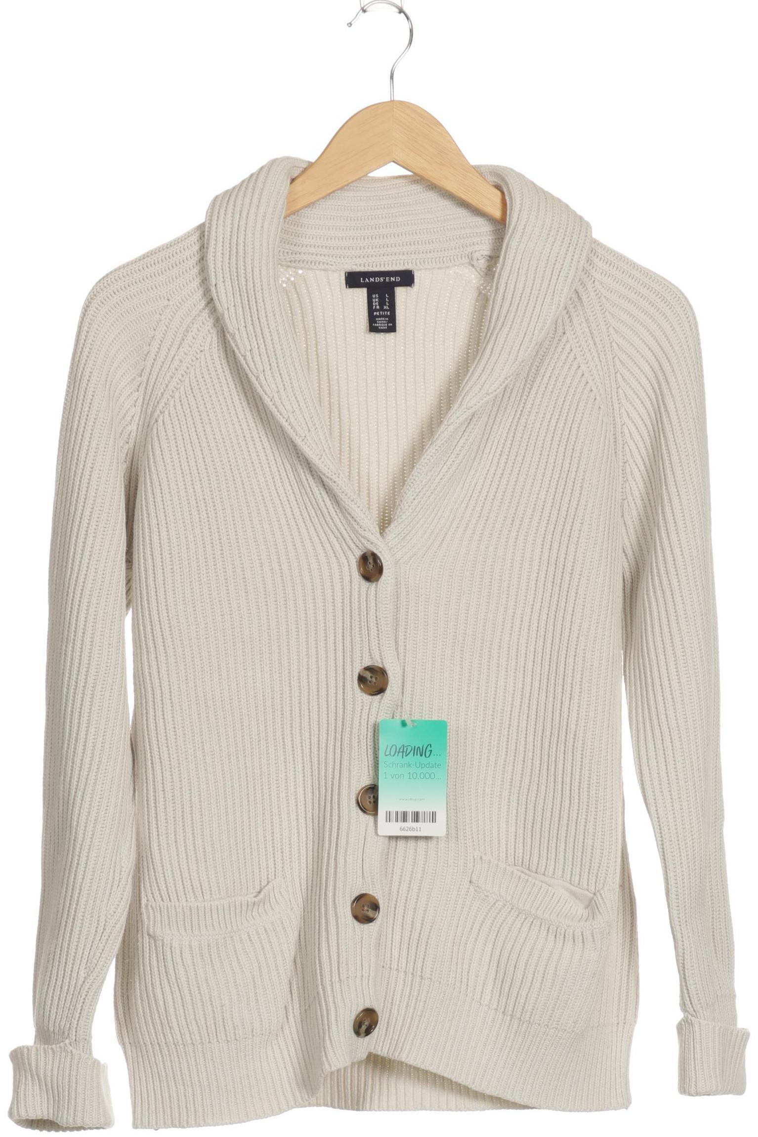 

Lands End Damen Strickjacke, weiß, Gr.