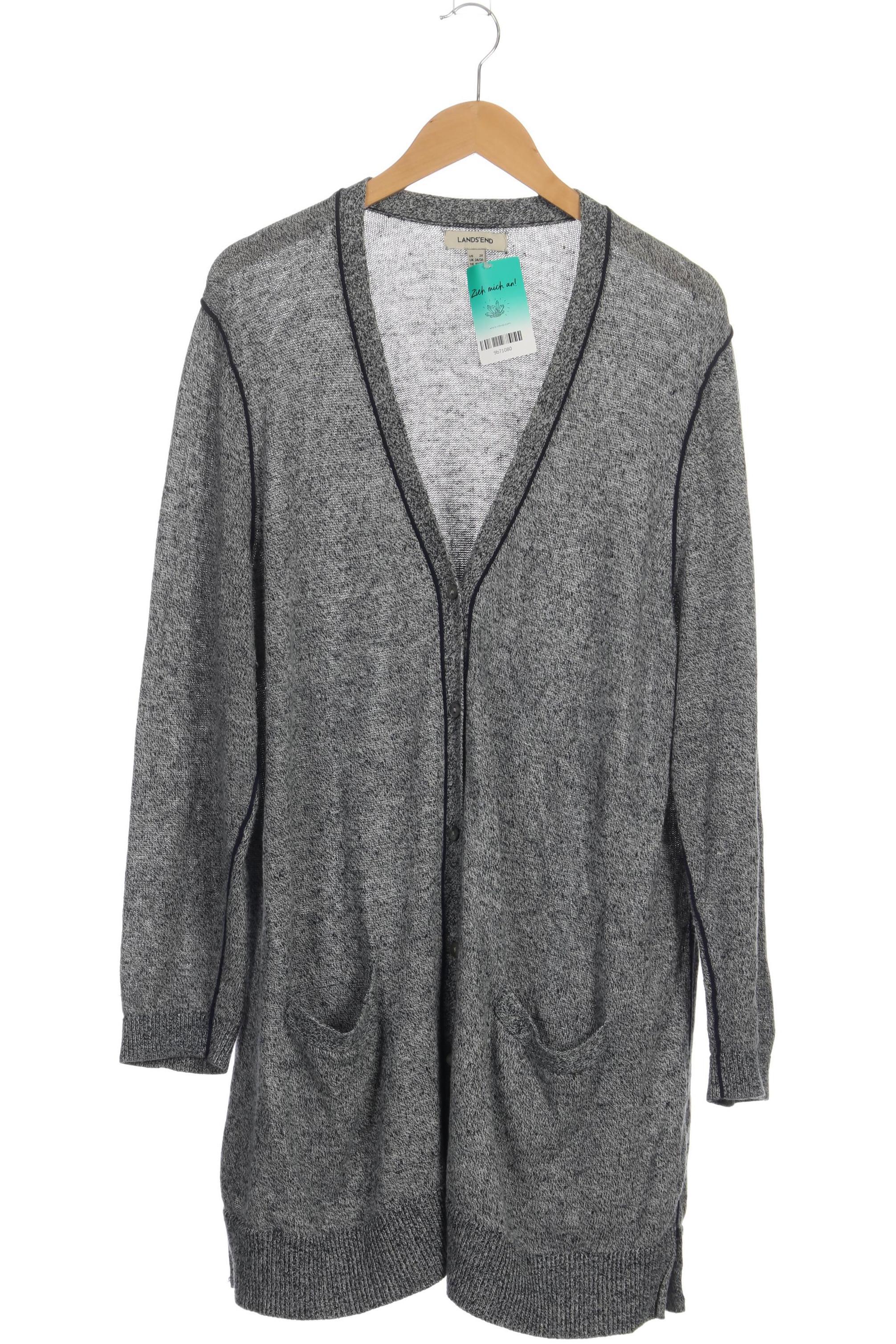 

Lands End Damen Strickjacke, blau, Gr. 52