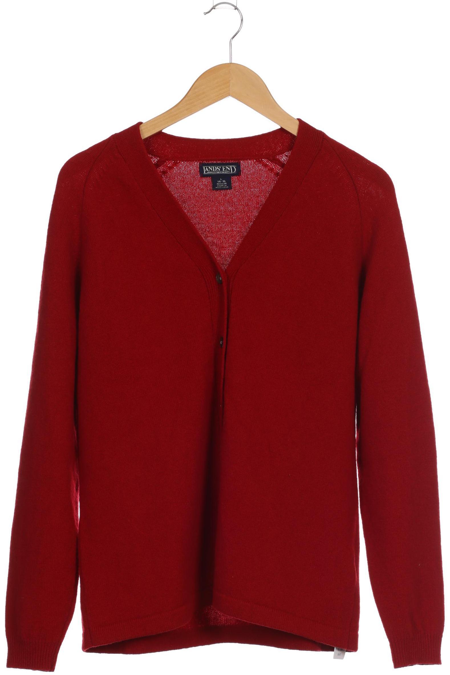 

Lands End Damen Strickjacke, rot, Gr.