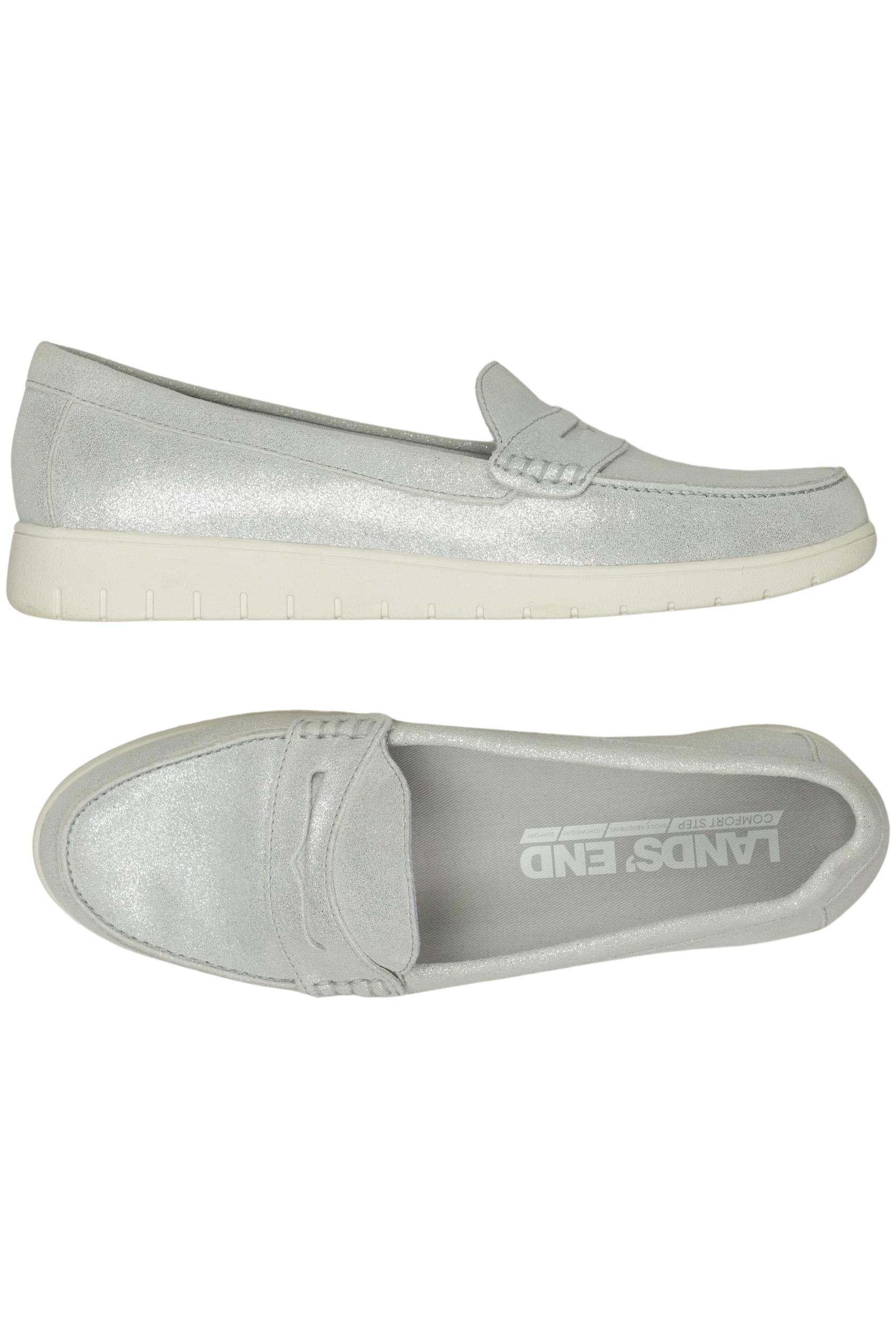

Lands End Damen Halbschuh, silber, Gr. 41