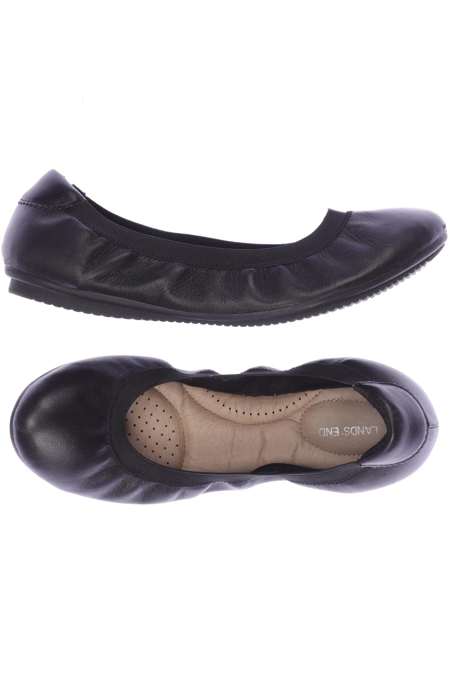 

Lands End Damen Ballerinas, schwarz