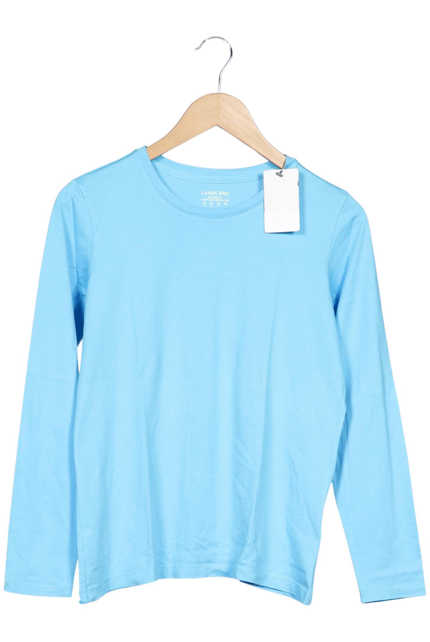 

Lands End Damen Langarmshirt, hellblau, Gr. 34