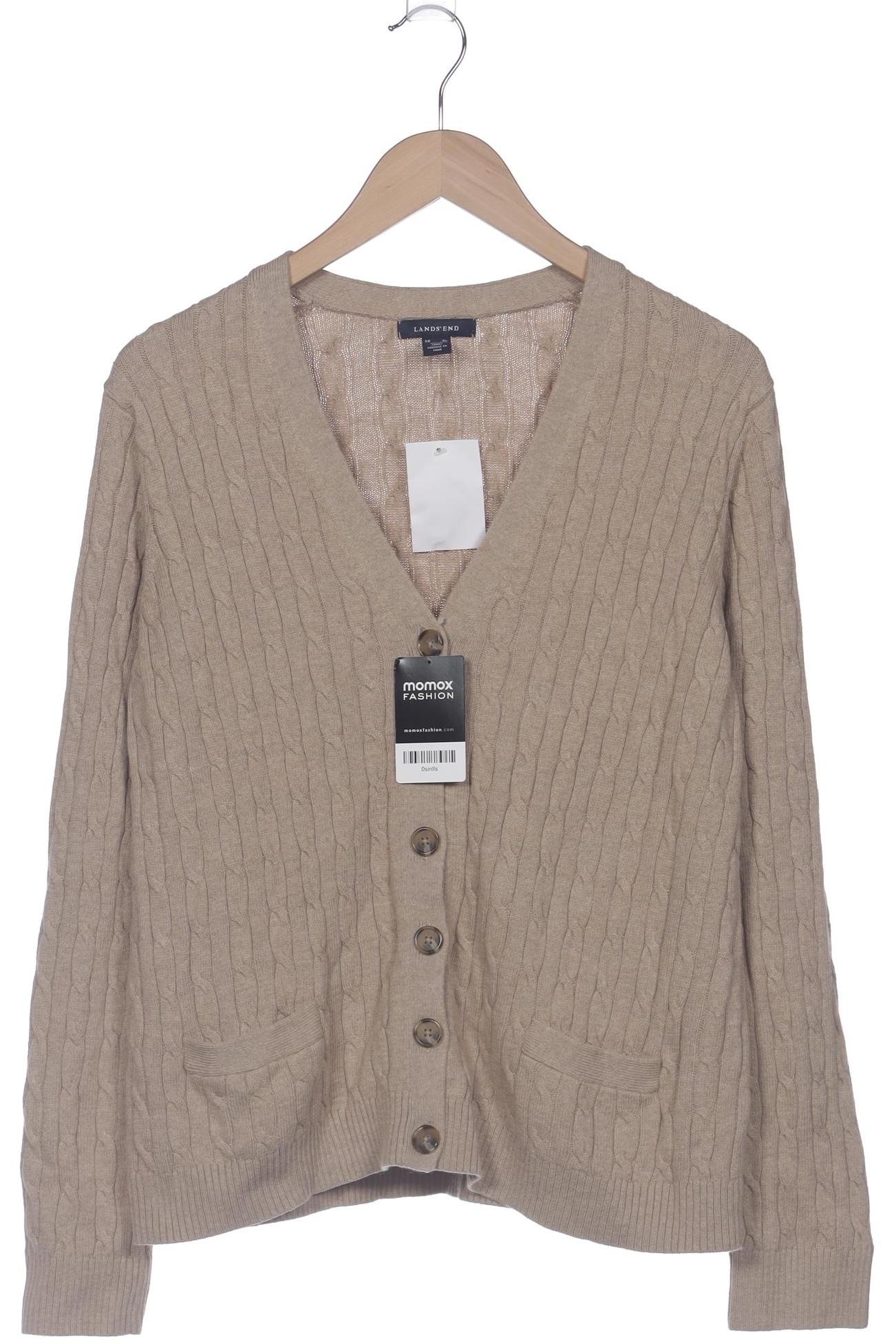 

Lands End Damen Strickjacke, beige, Gr. 44