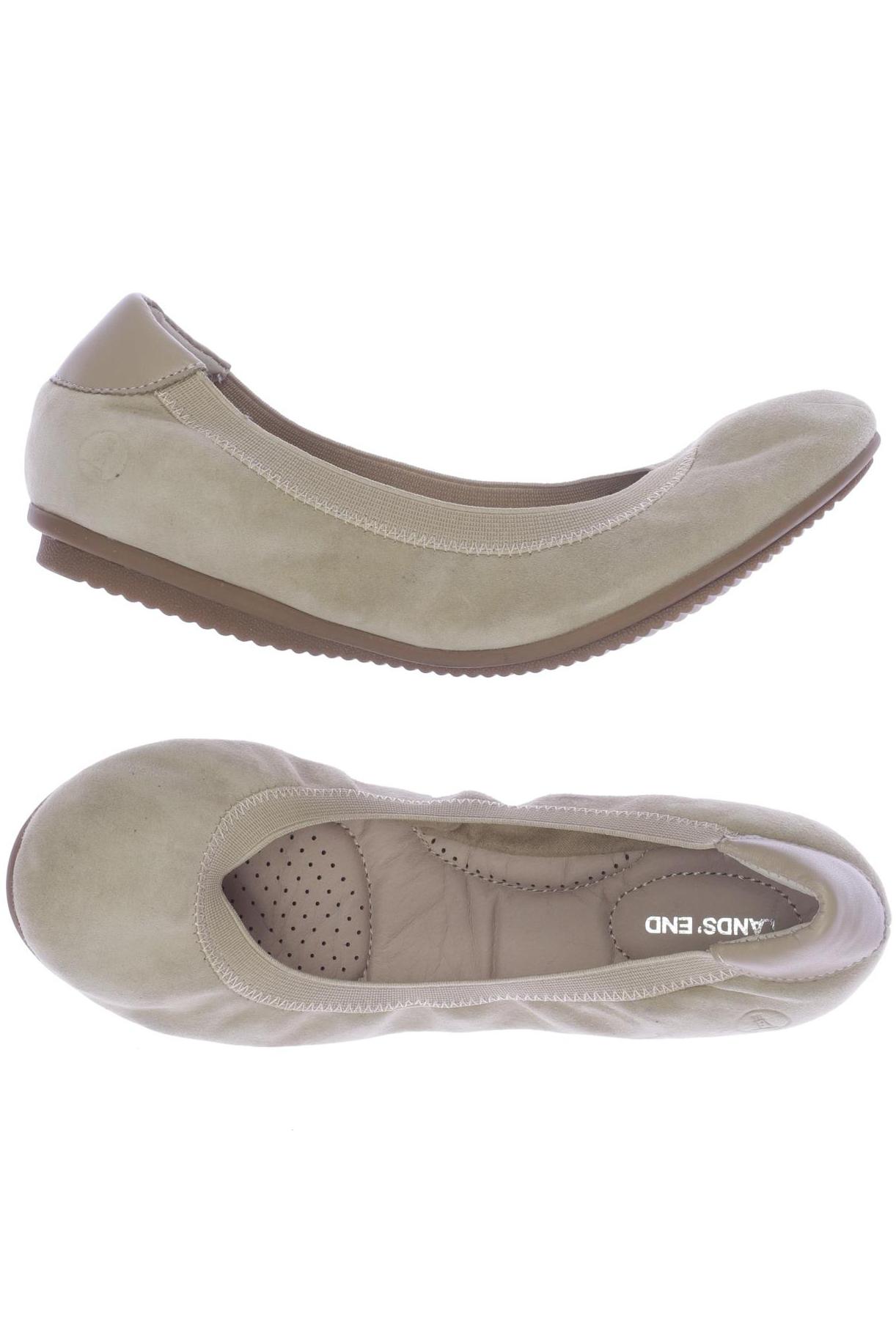 

Lands End Damen Ballerinas, beige, Gr. 37.5