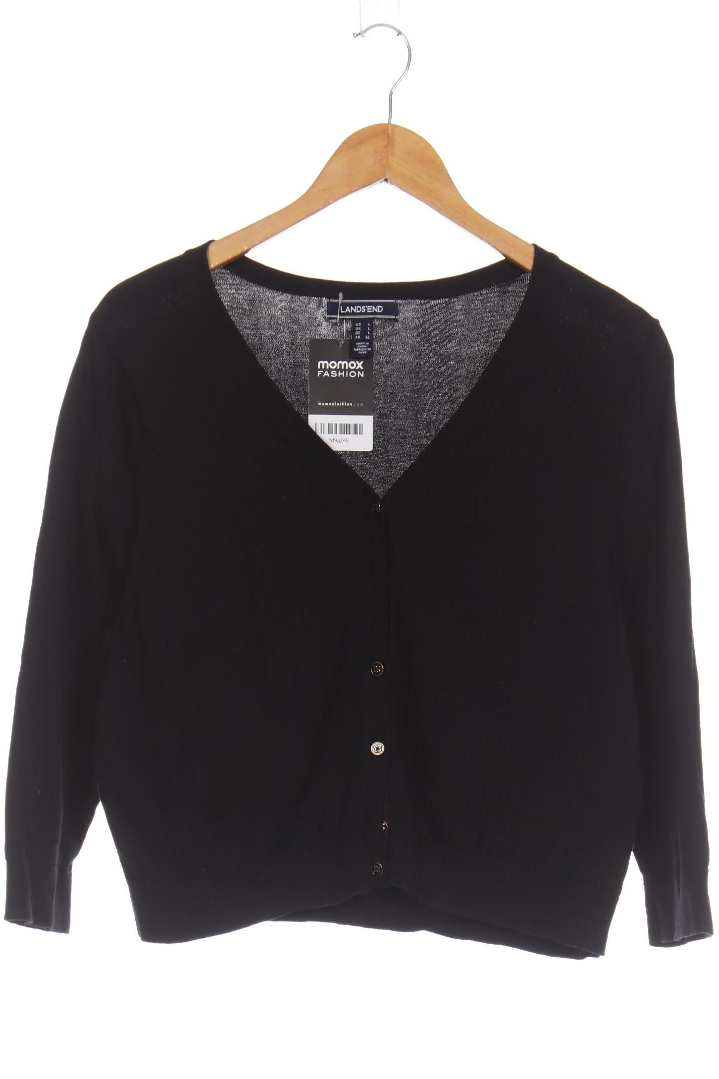 

Lands End Damen Strickjacke, schwarz, Gr. 42