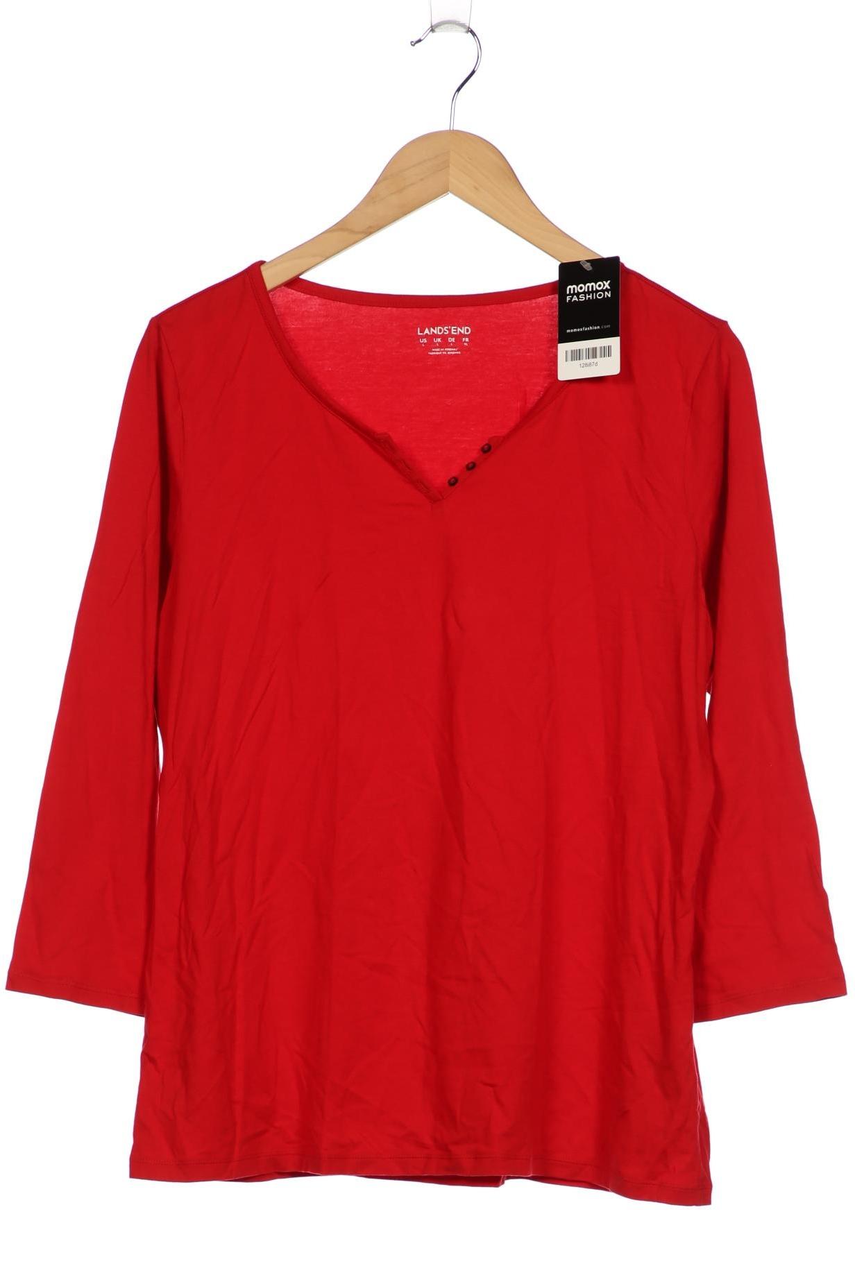 

Lands End Damen Langarmshirt, rot, Gr. 42