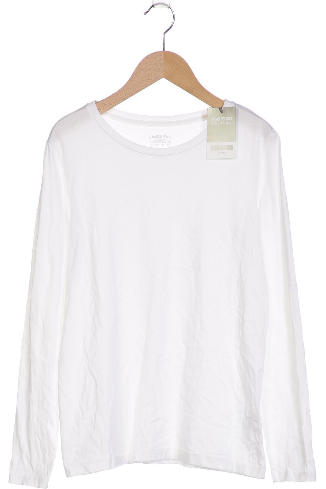 

Lands End Damen Langarmshirt, weiß, Gr. 34