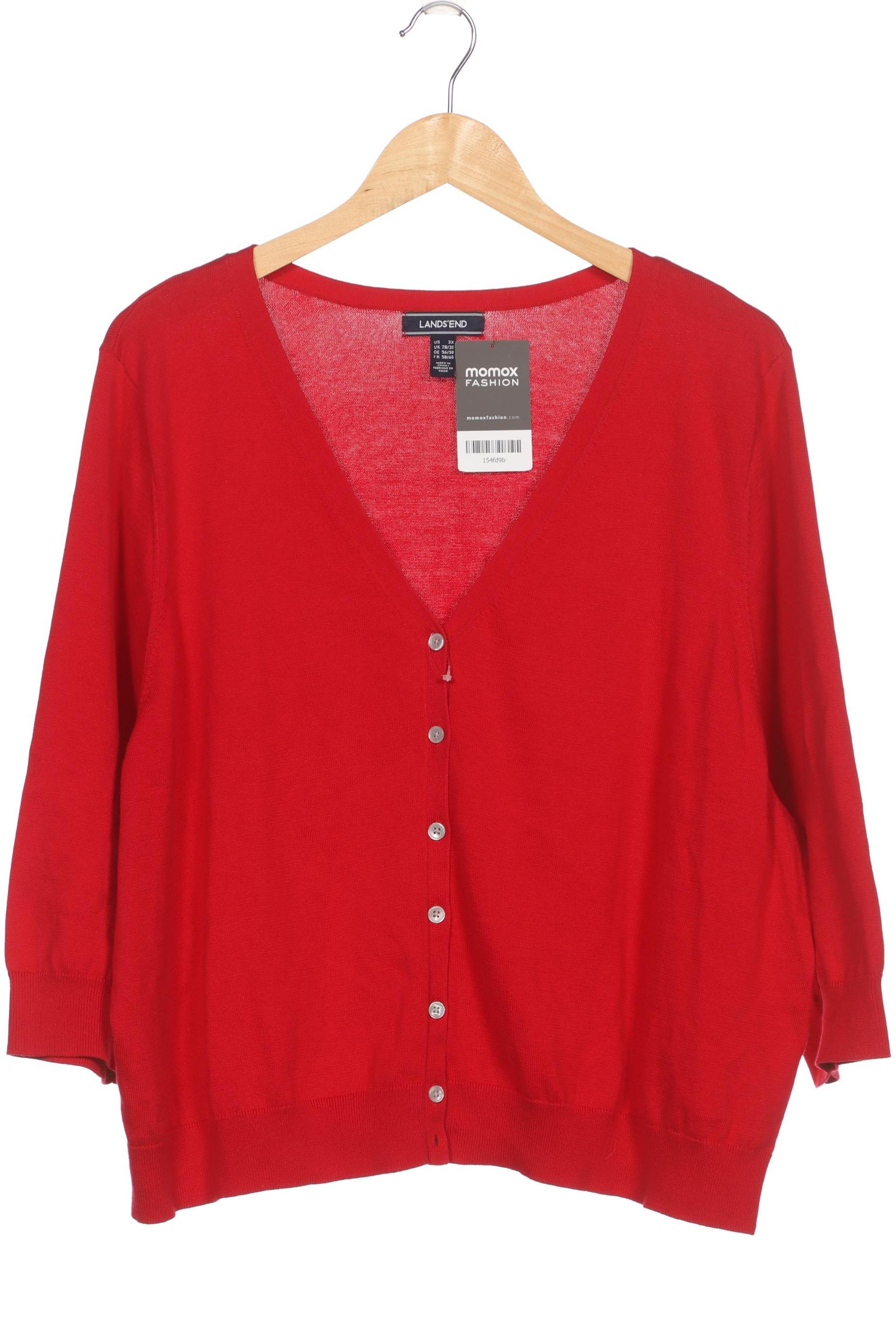 

Lands End Damen Strickjacke, rot, Gr. 56