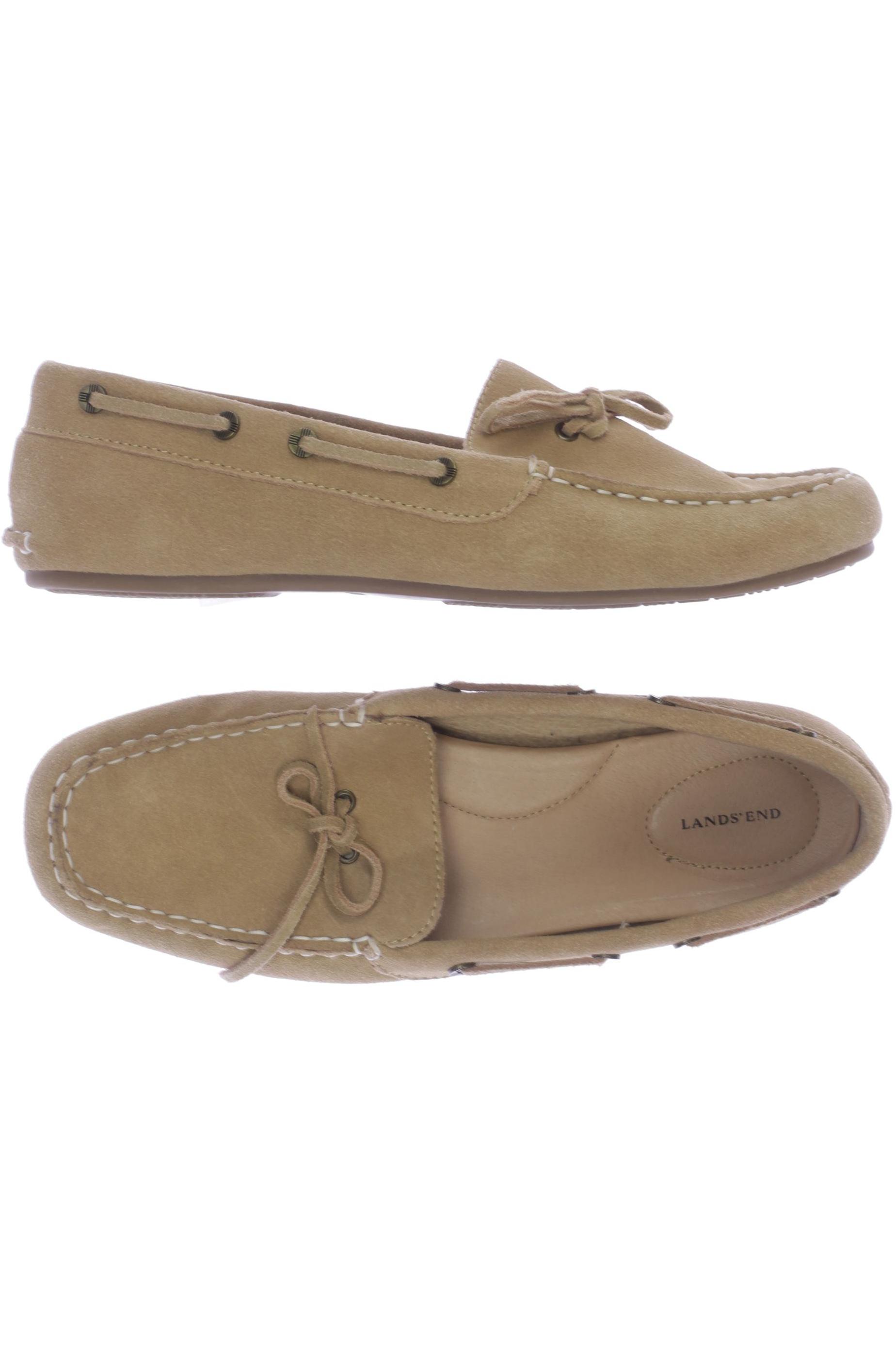

Lands End Damen Halbschuh, beige, Gr. 41.5