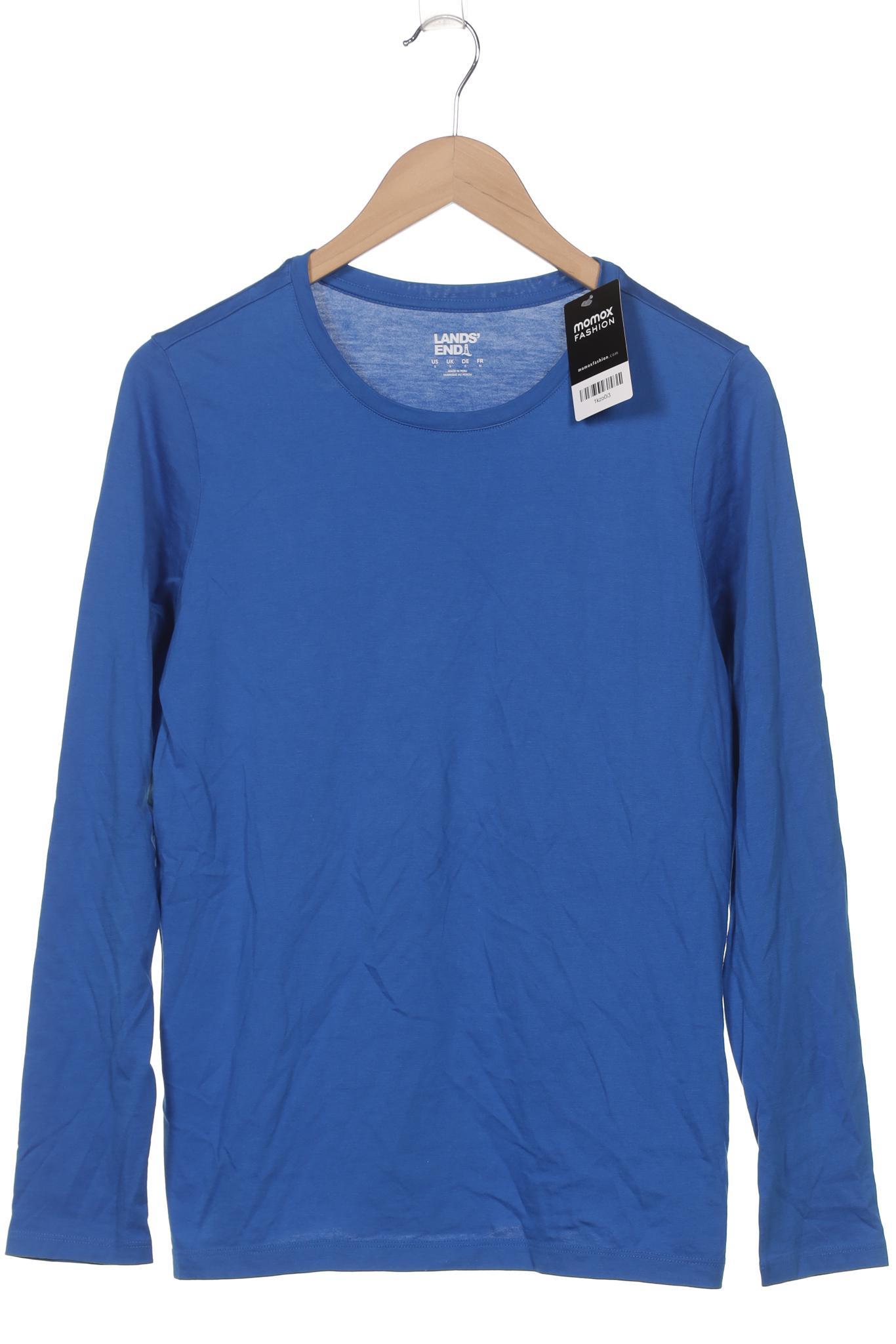 

Lands End Damen Langarmshirt, blau, Gr. 36