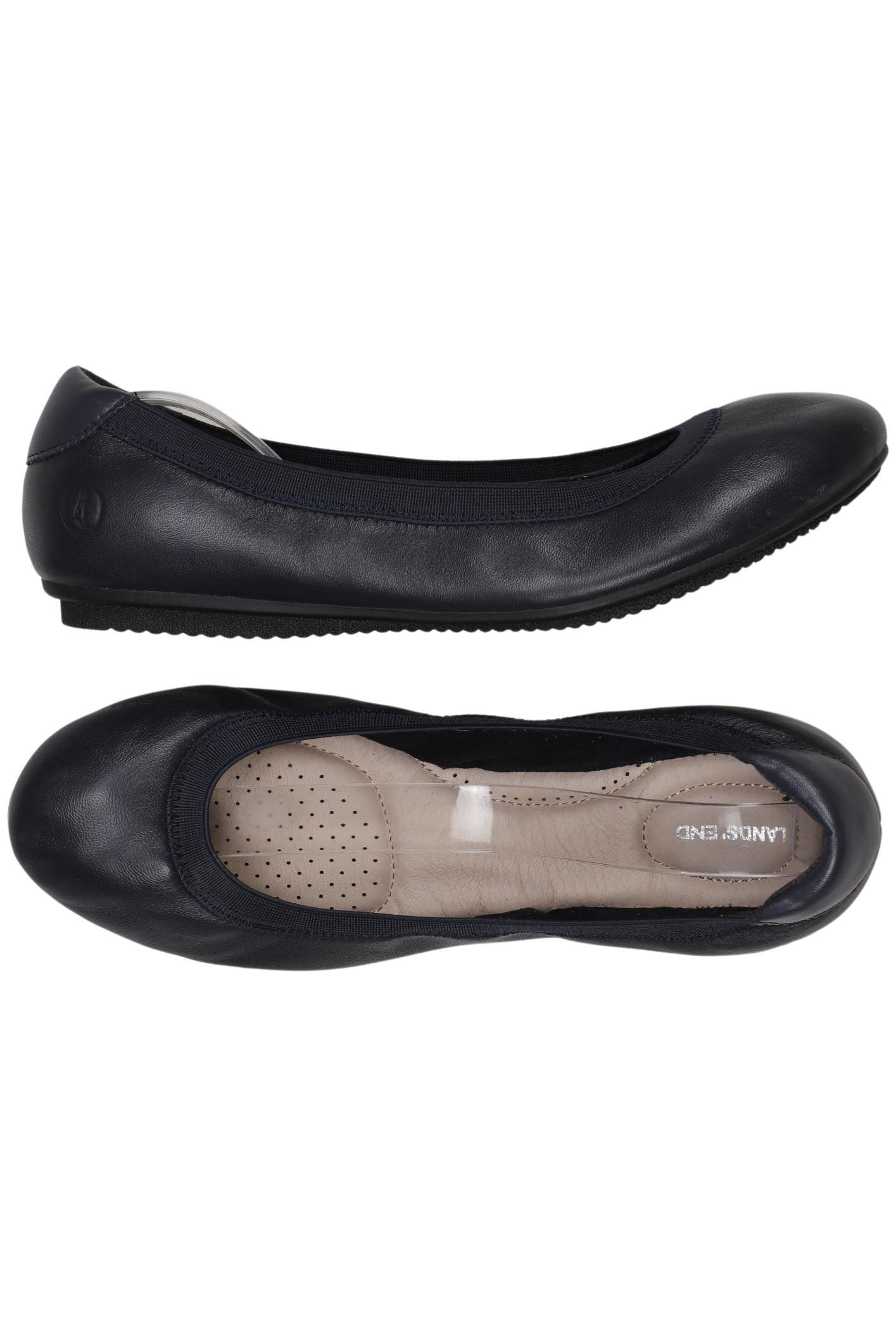 

Lands End Damen Ballerinas, marineblau, Gr. 40