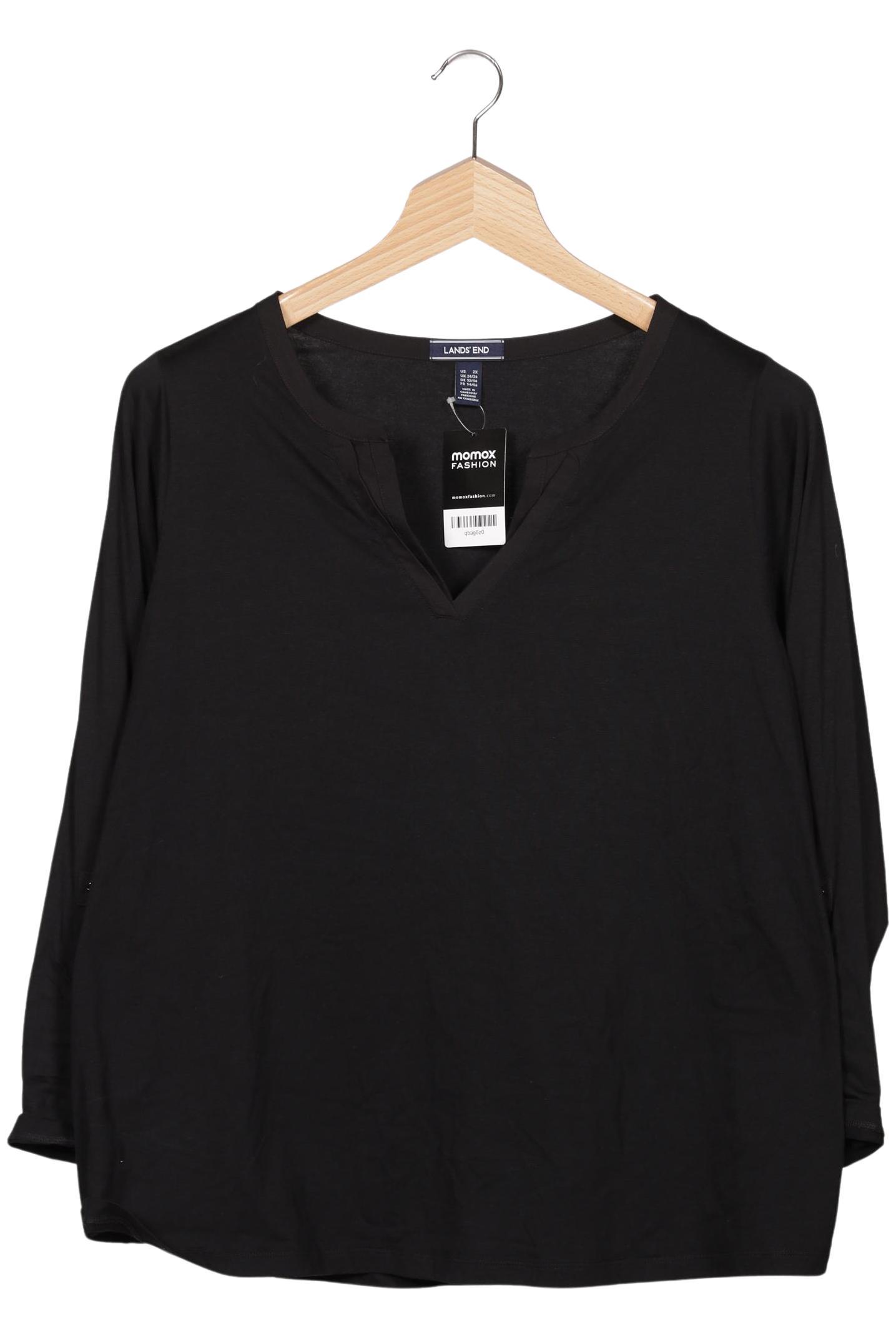 

Lands End Damen Langarmshirt, schwarz, Gr. 52