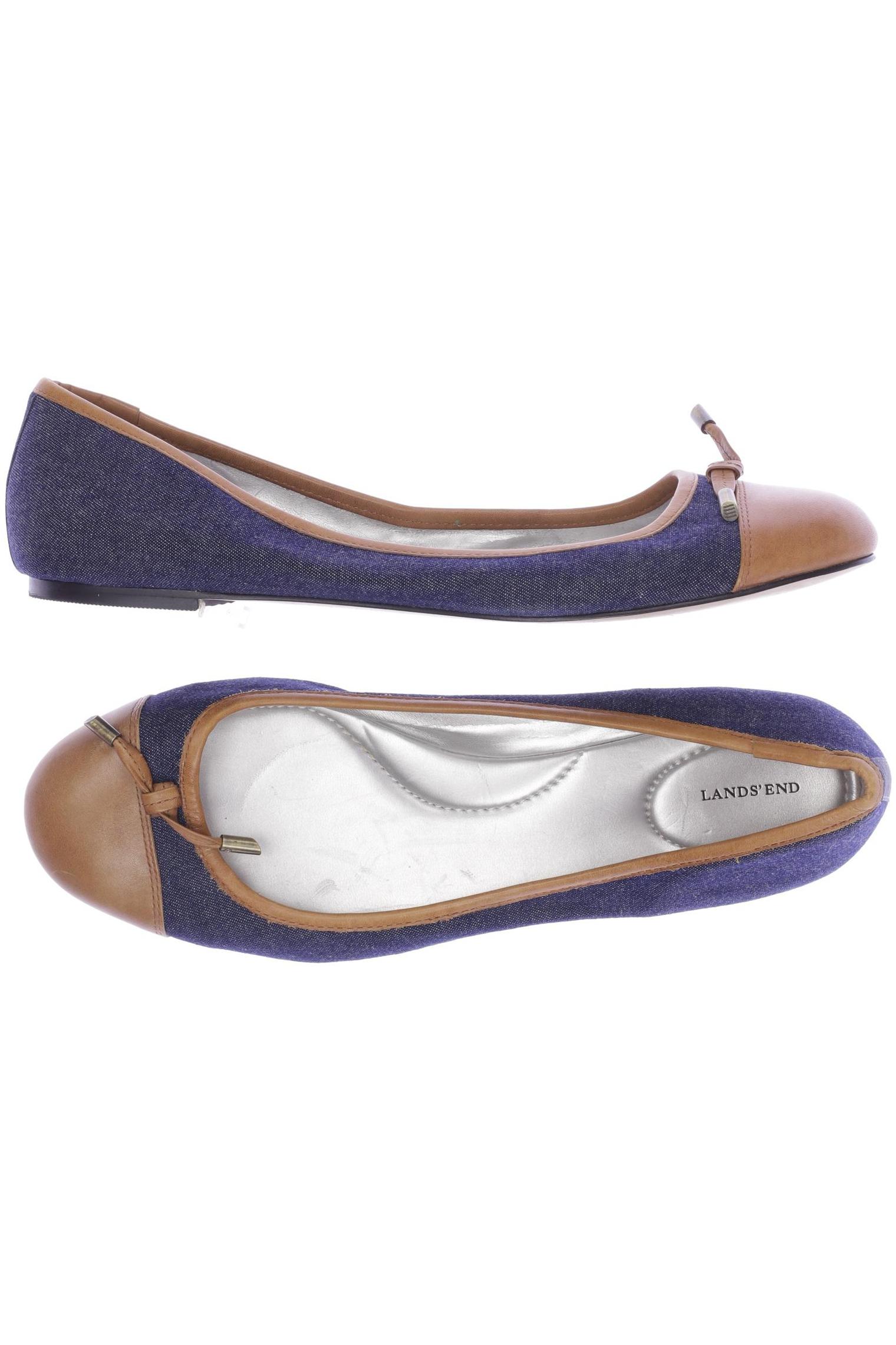 

Lands End Damen Ballerinas, marineblau, Gr. 42.5