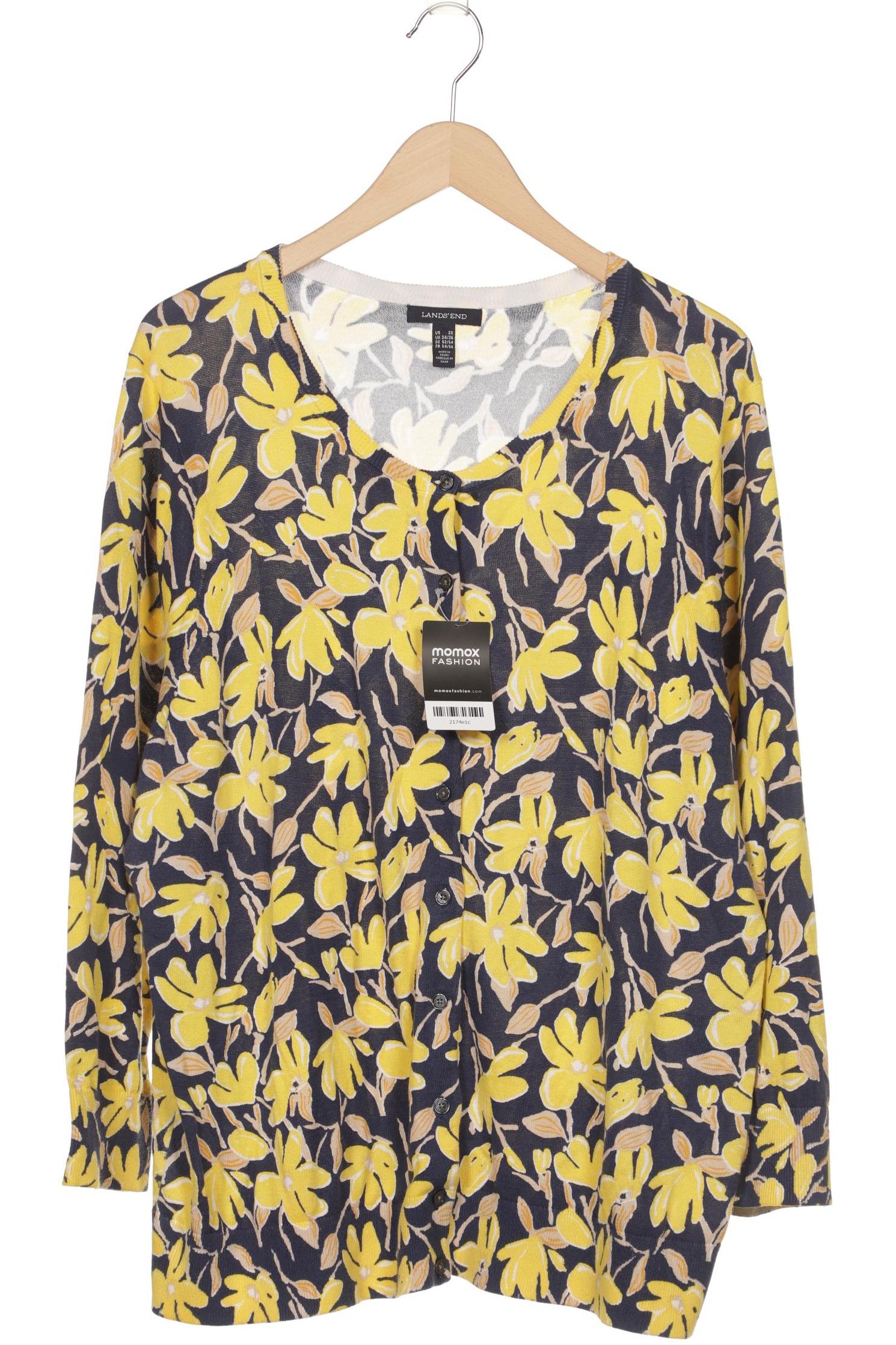 

Lands End Damen Strickjacke, blau, Gr. 52