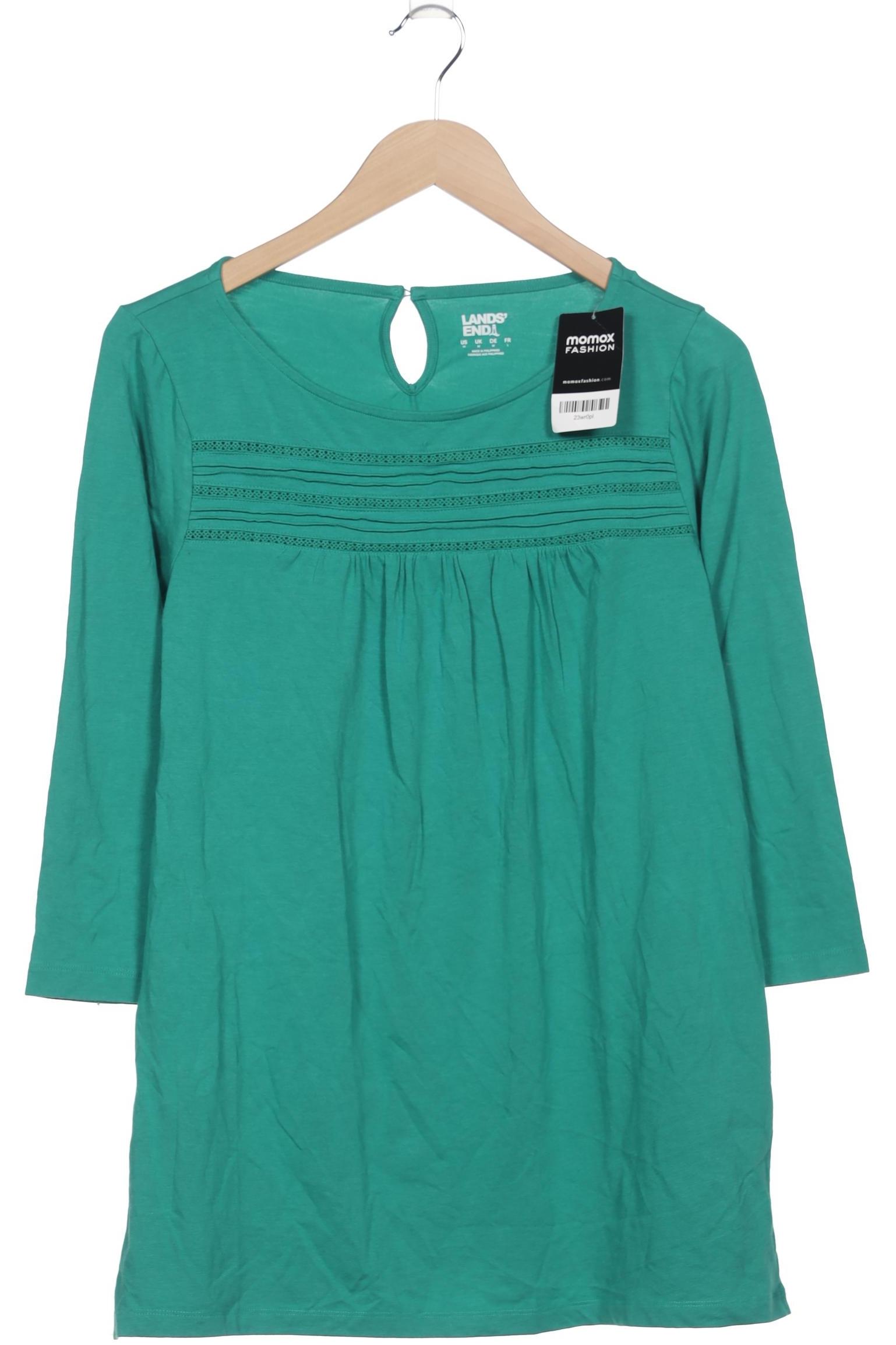 

Lands End Damen Langarmshirt, grün, Gr. 38