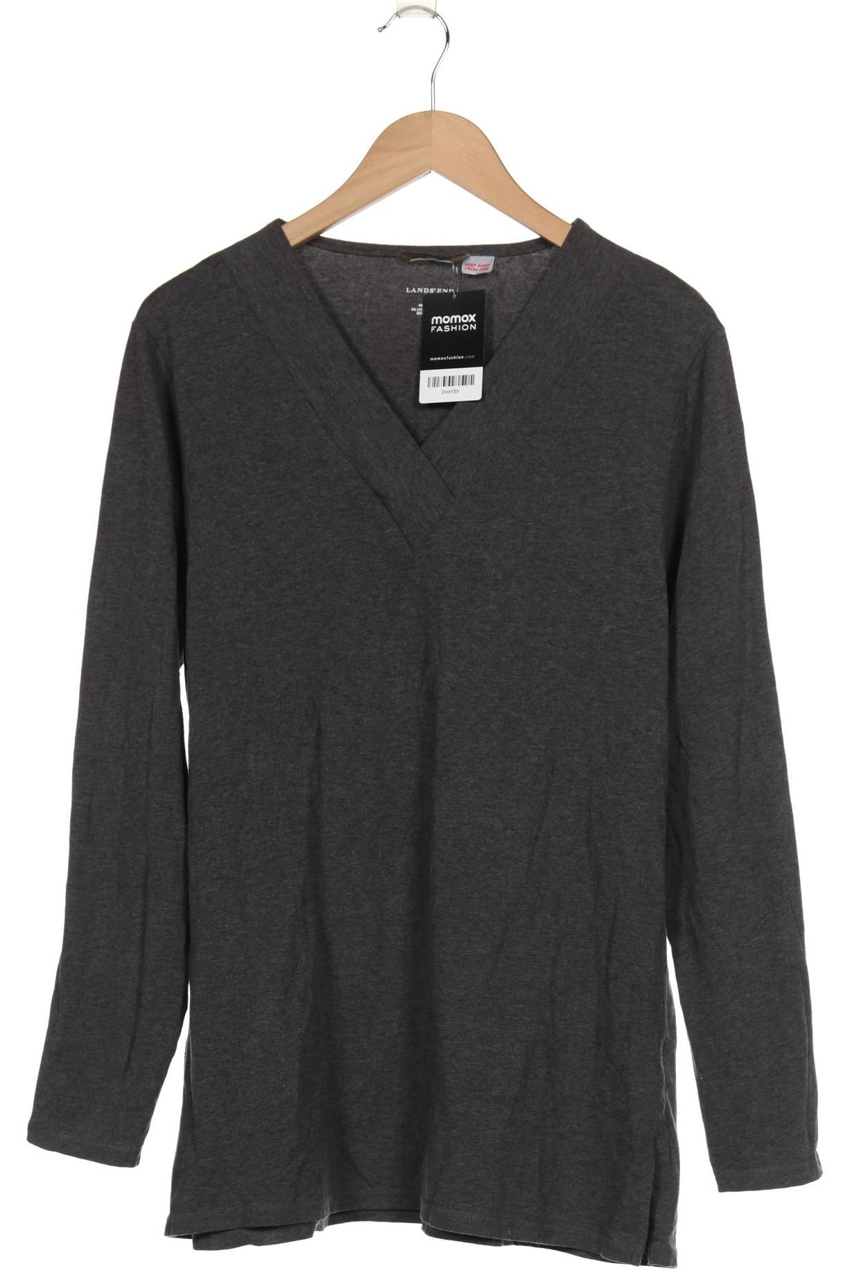 

Lands End Damen Langarmshirt, grau, Gr. 14