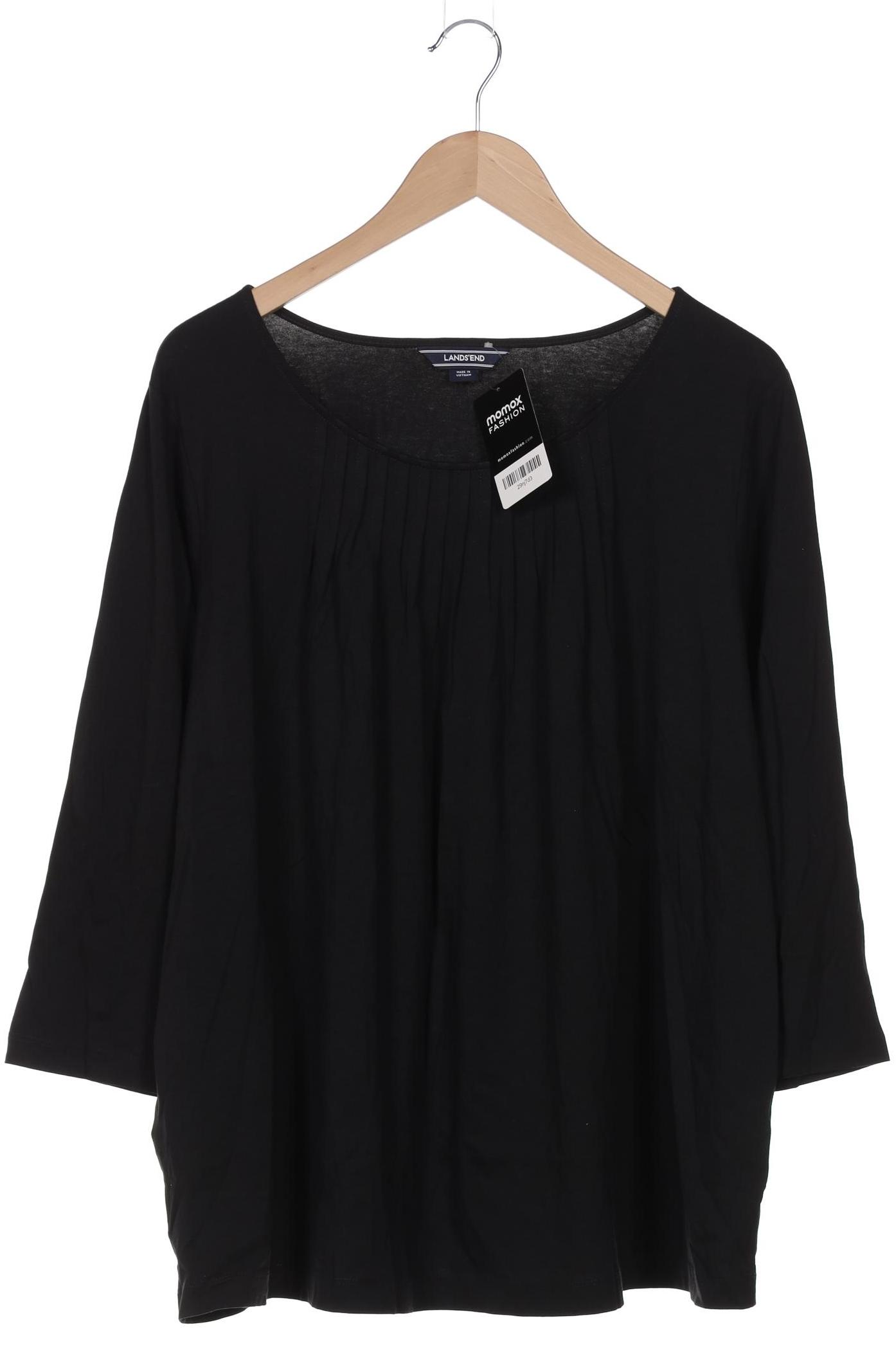 

Lands End Damen Langarmshirt, schwarz, Gr. 20