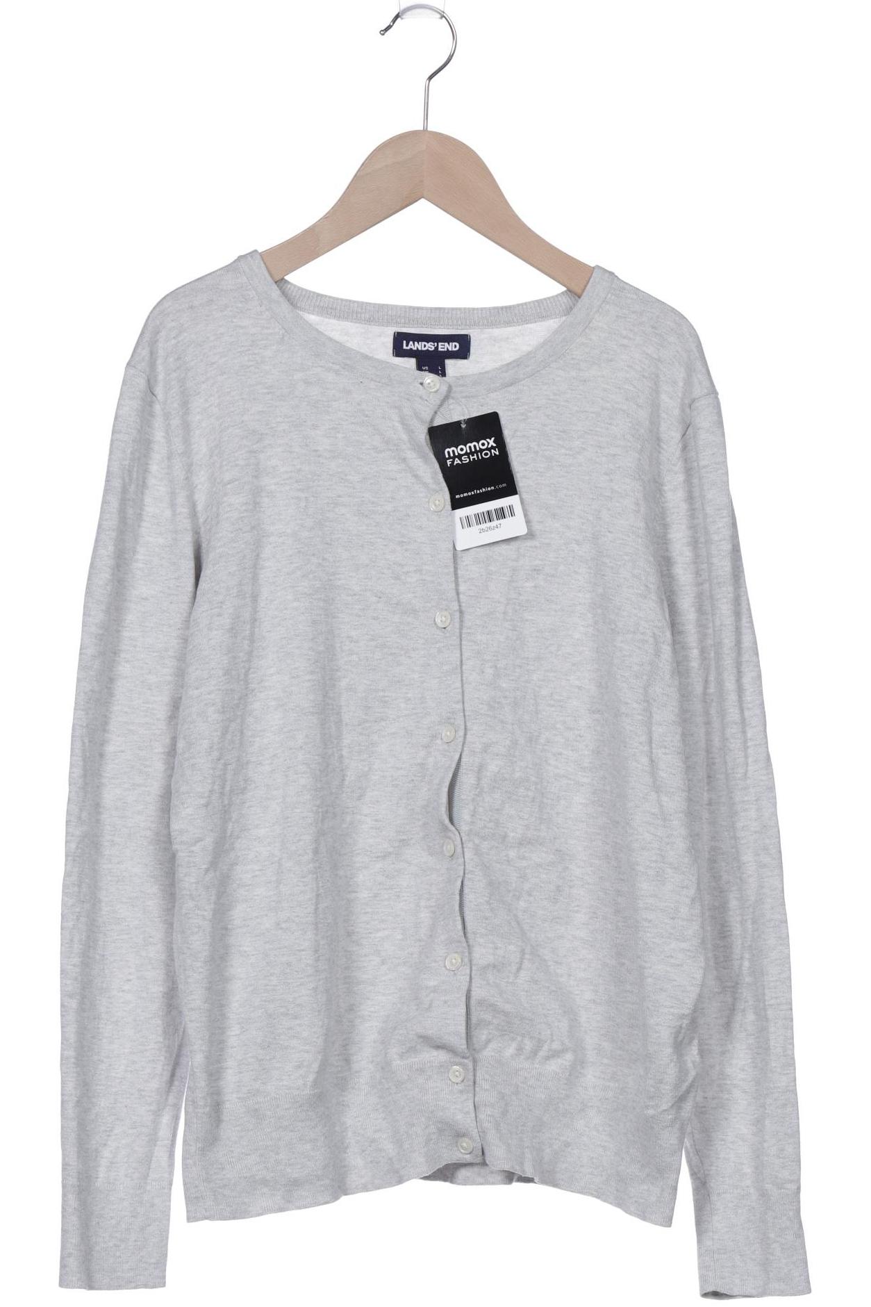 

Lands End Damen Strickjacke, grau, Gr. 42