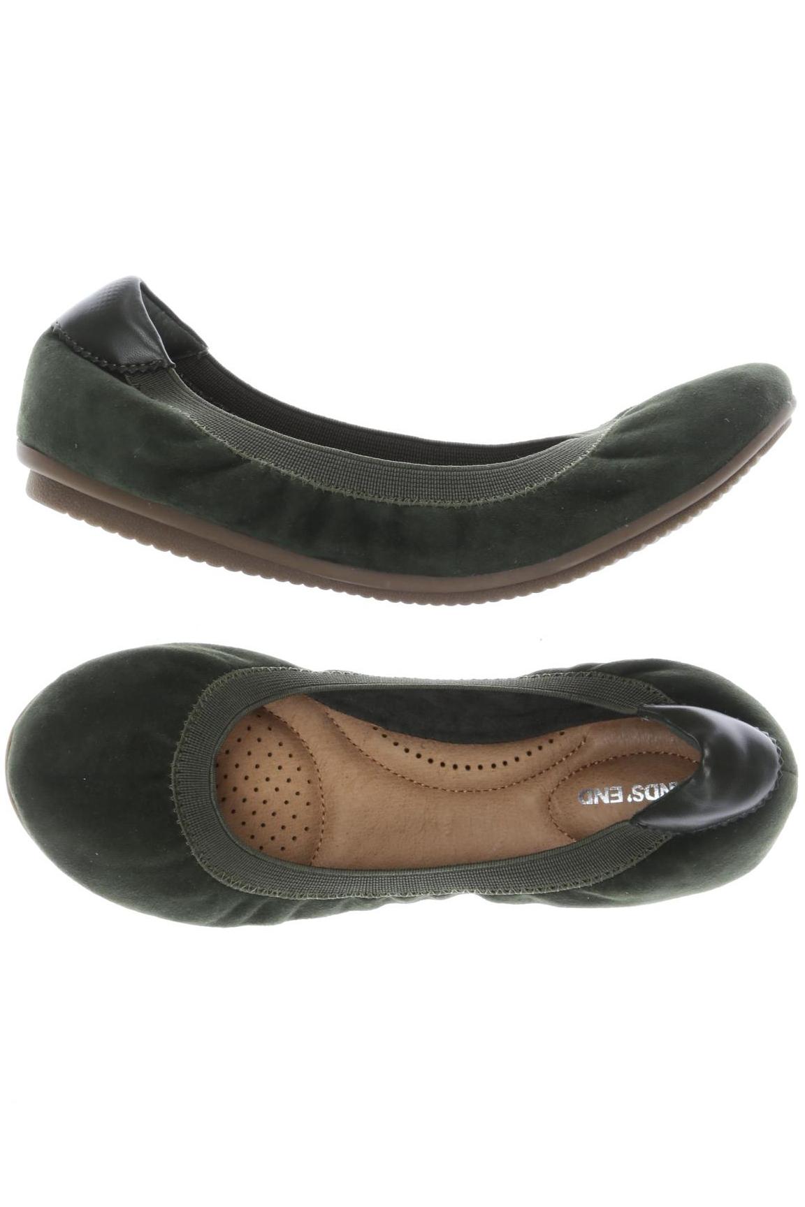 

Lands End Damen Ballerinas, grün, Gr. 37