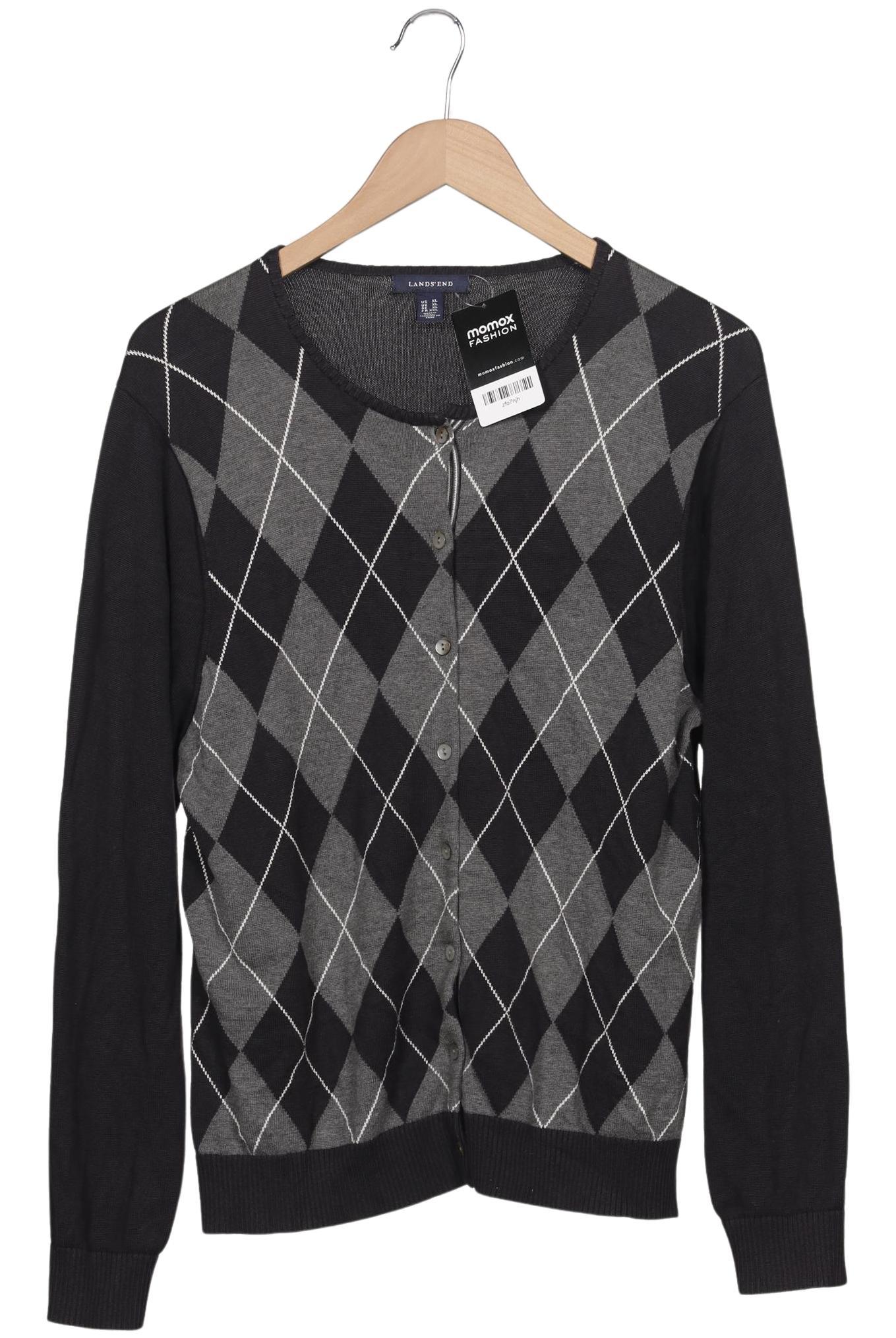 

Lands End Damen Strickjacke, grau, Gr. 44