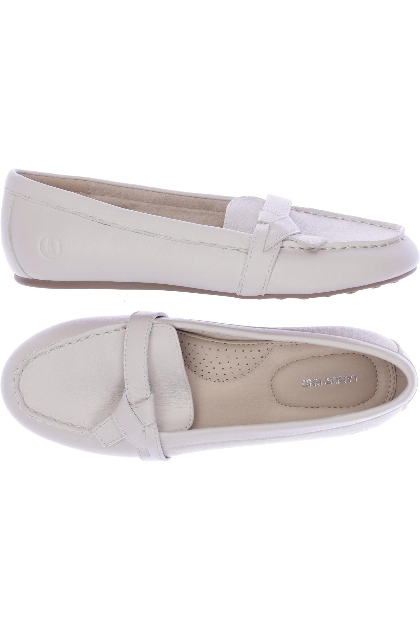

Lands End Damen Halbschuh, cremeweiß, Gr. 38