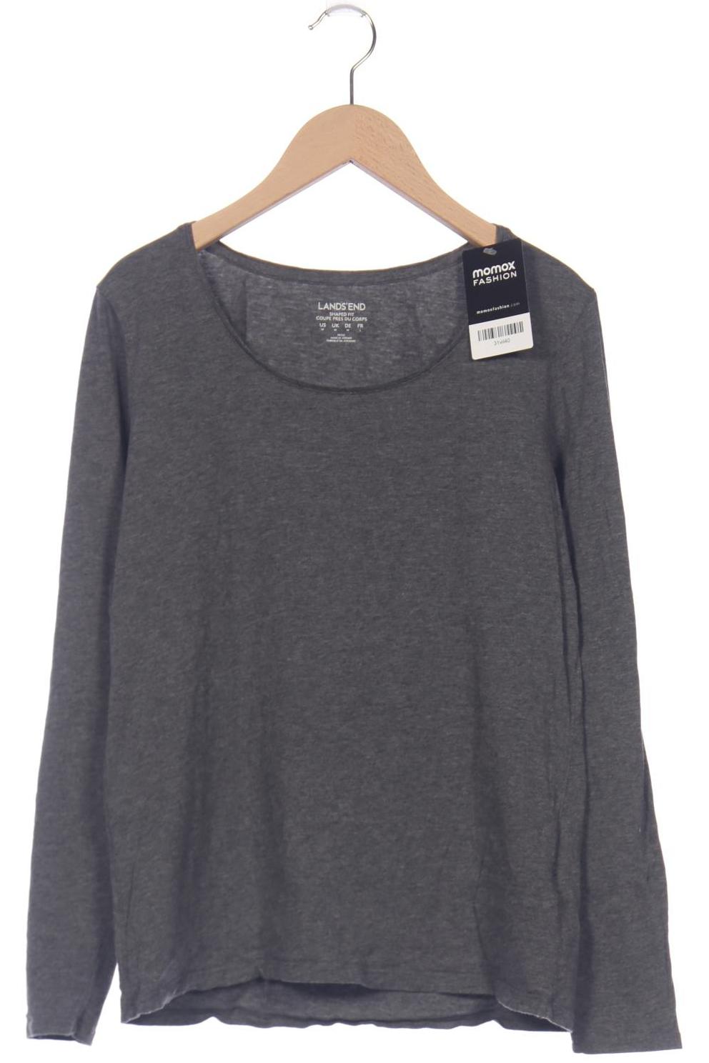 

Lands End Damen Langarmshirt, grau, Gr. 38