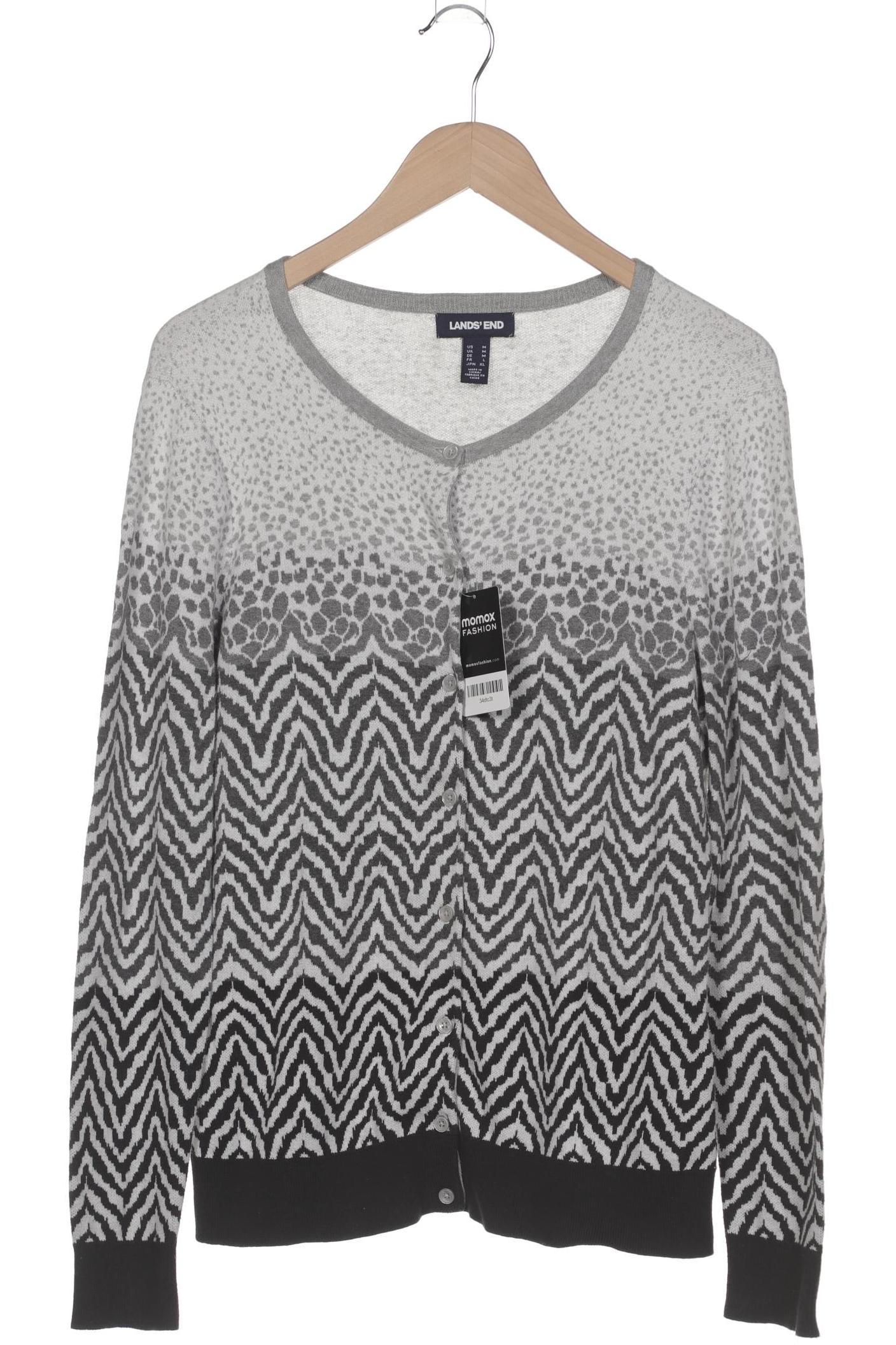 

Lands End Damen Strickjacke, grau, Gr. 38