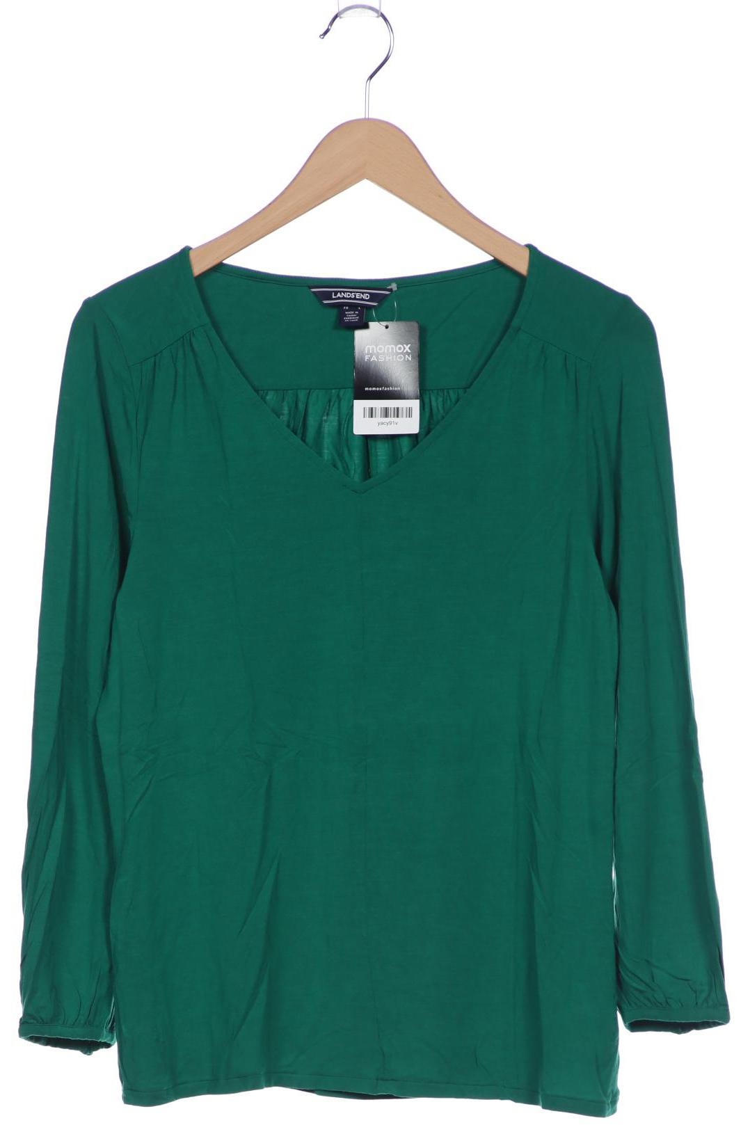 

Lands End Damen Langarmshirt, grün, Gr. 38