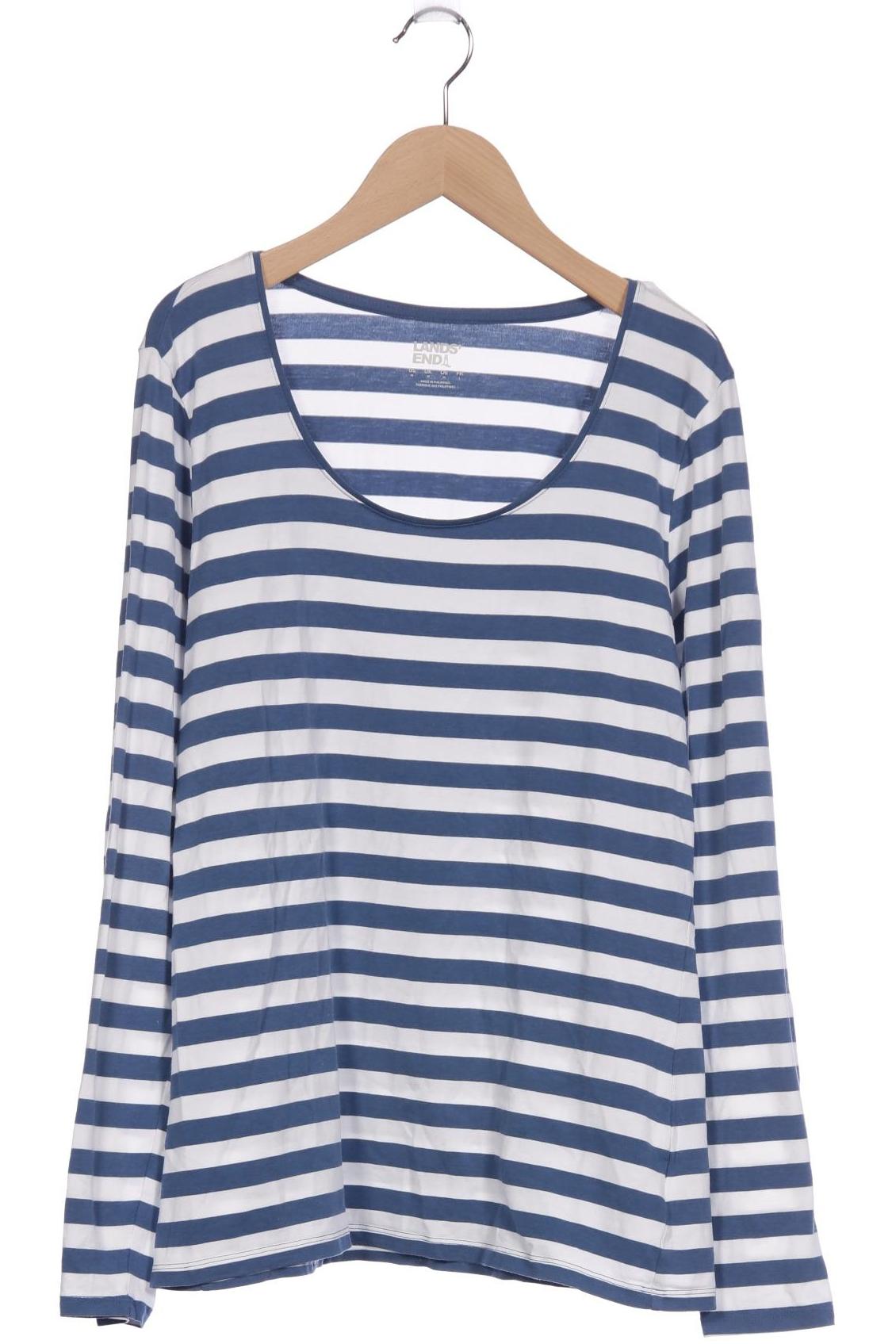 

Lands End Damen Langarmshirt, blau, Gr. 38