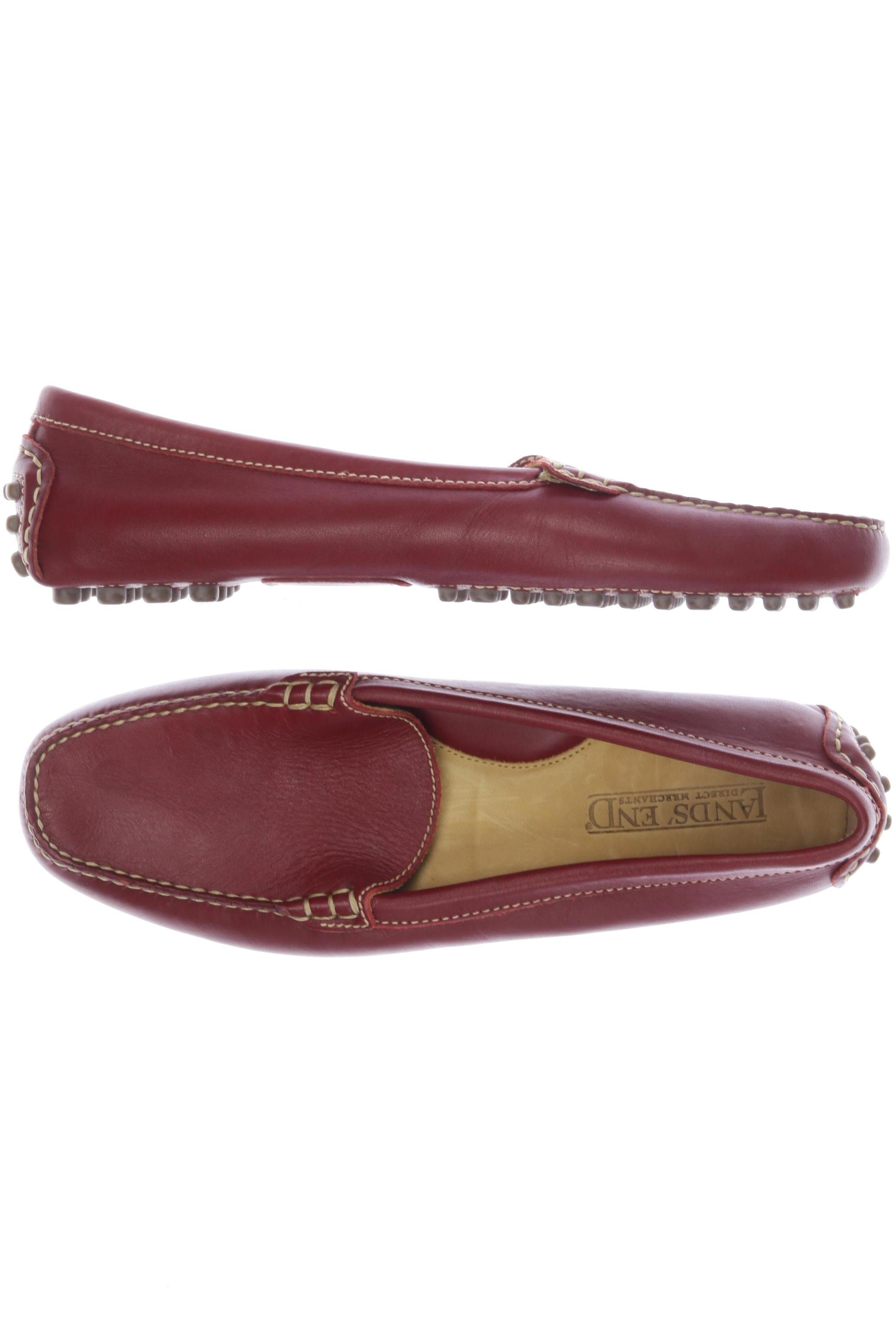 

Lands End Damen Halbschuh, bordeaux, Gr. 10