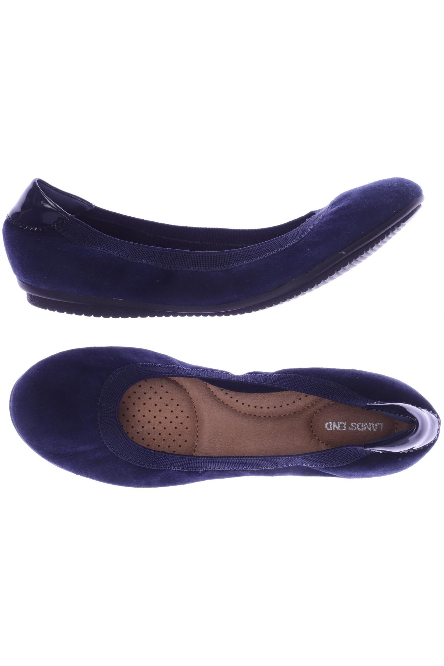 

Lands End Damen Ballerinas, marineblau, Gr. 38