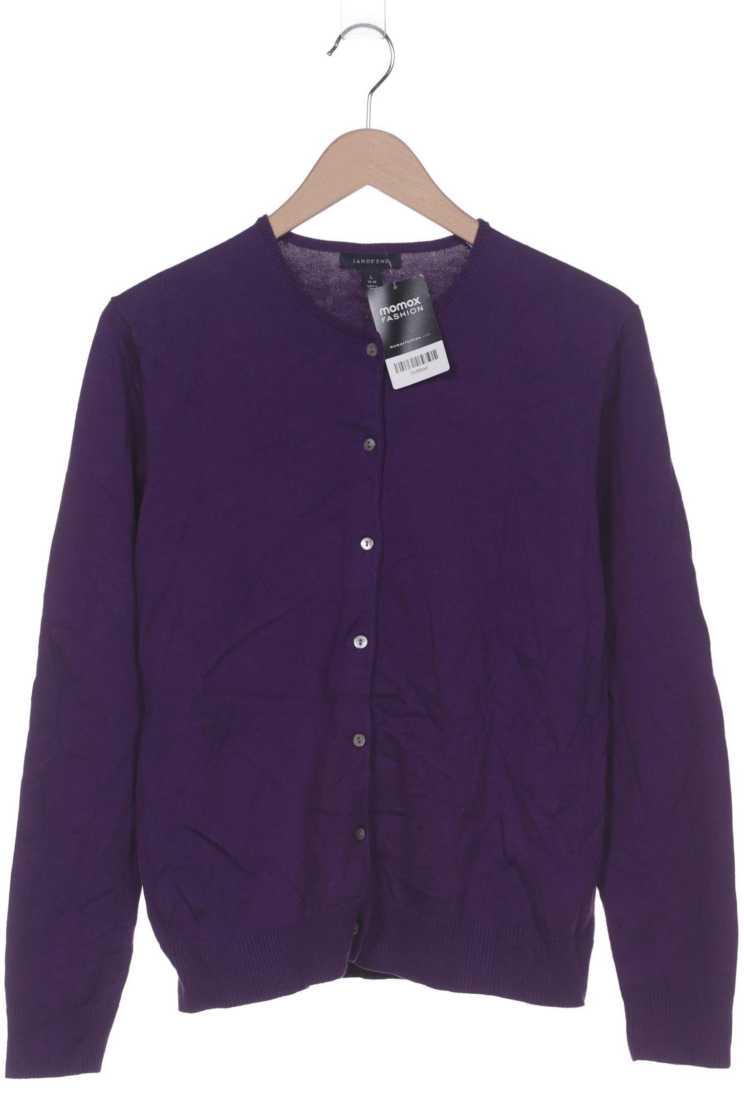 

Lands End Damen Strickjacke, flieder, Gr. 42
