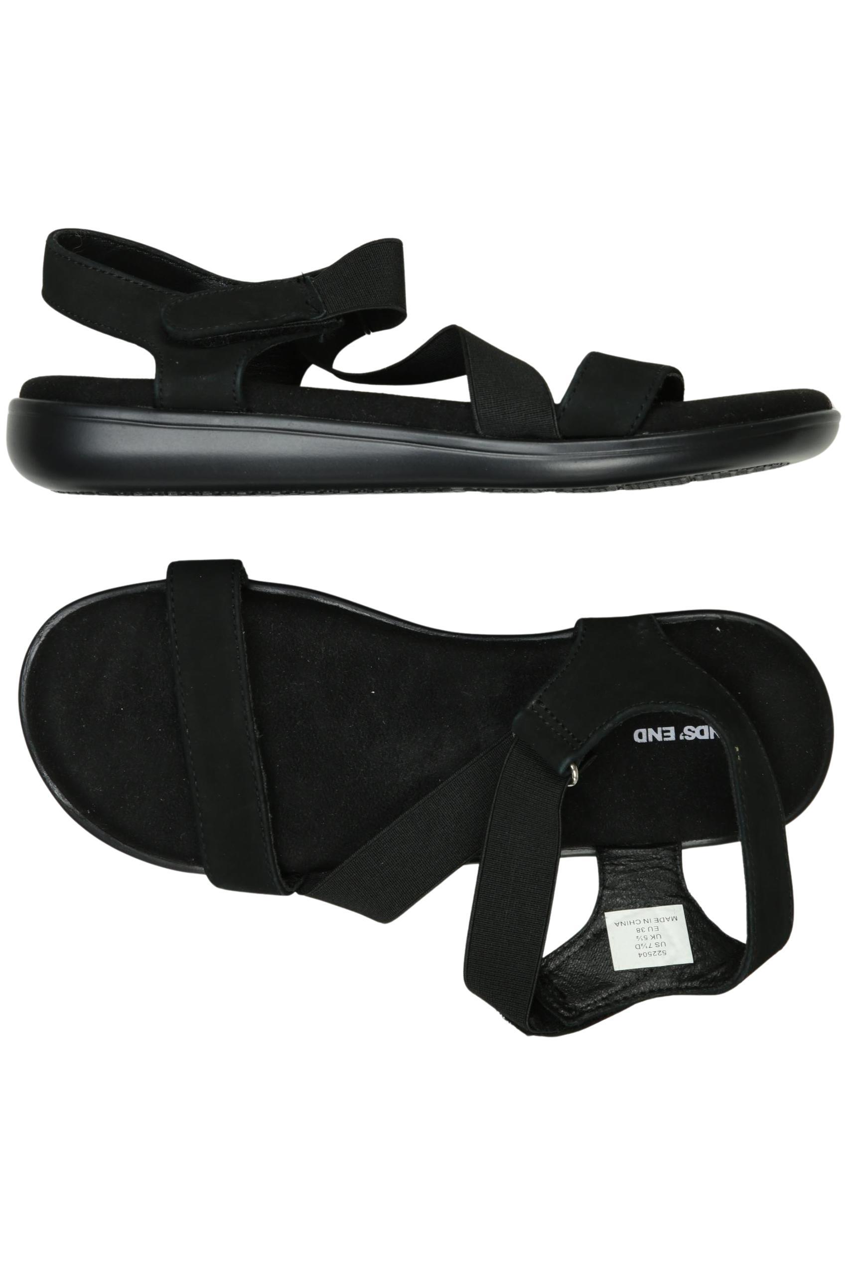 

Lands End Damen Sandale, schwarz, Gr. 38