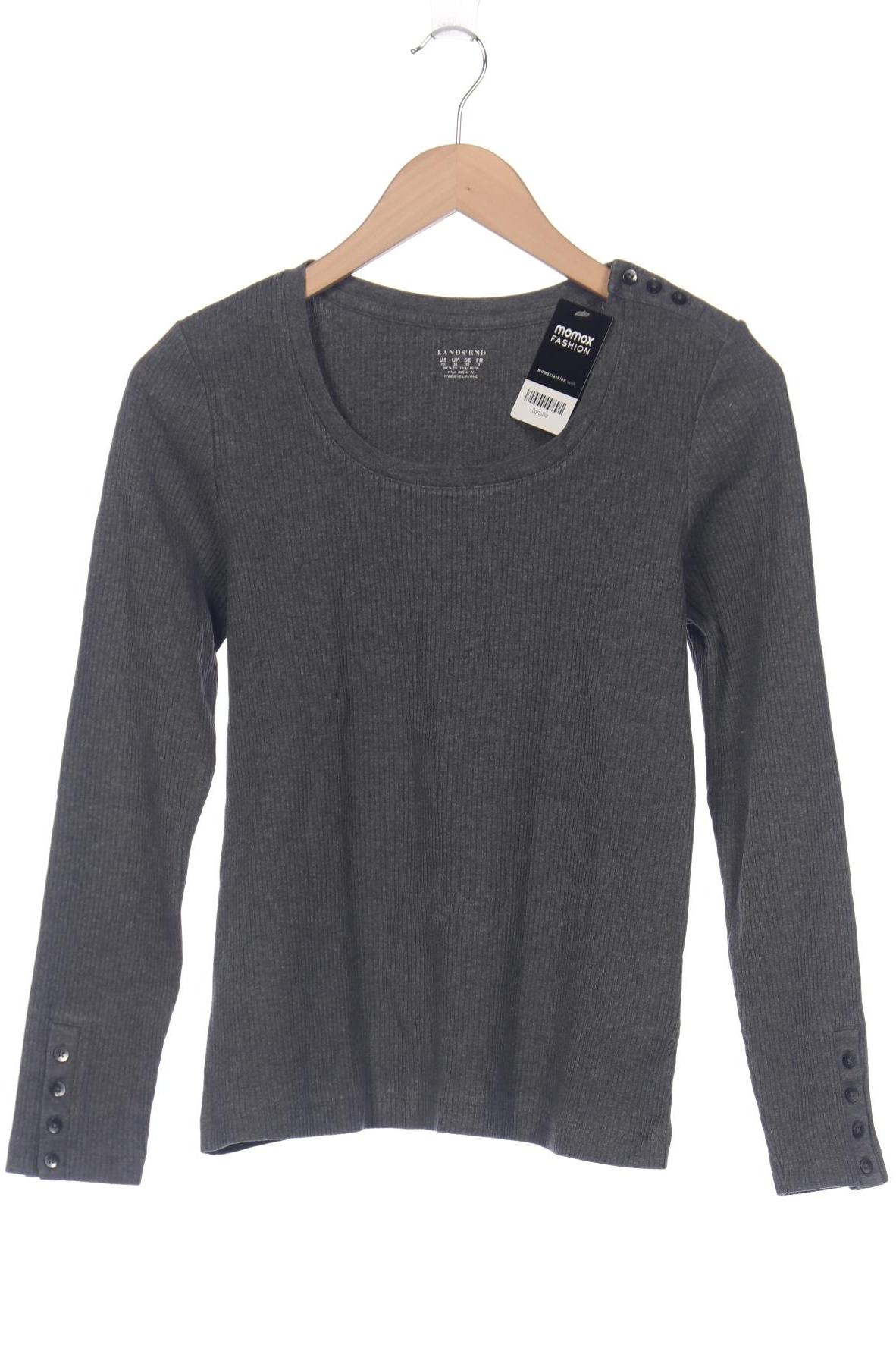 

Lands End Damen Langarmshirt, grau, Gr. 34
