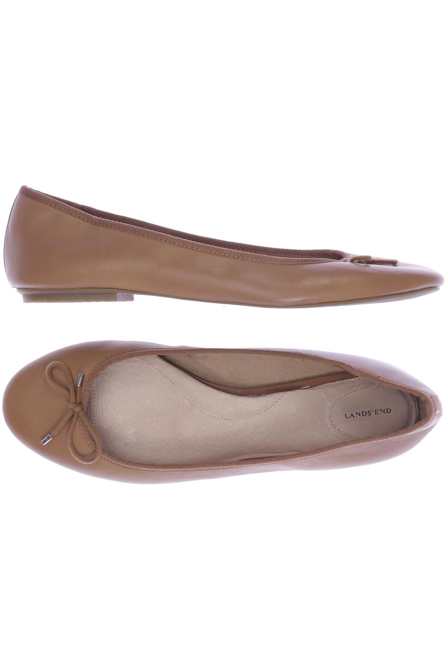 

Lands End Damen Ballerinas, braun, Gr. 40