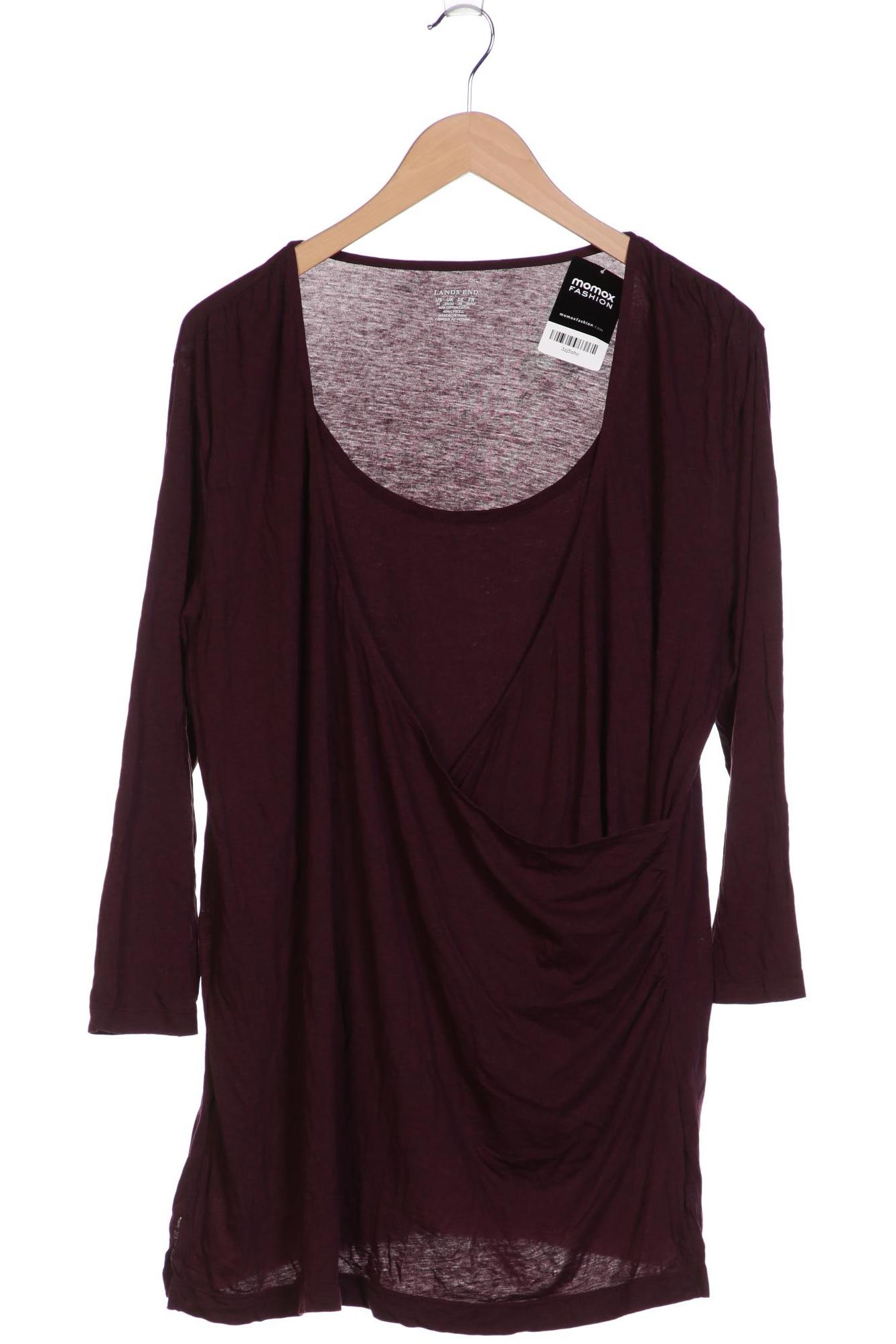 

Lands End Damen Langarmshirt, bordeaux, Gr. 50