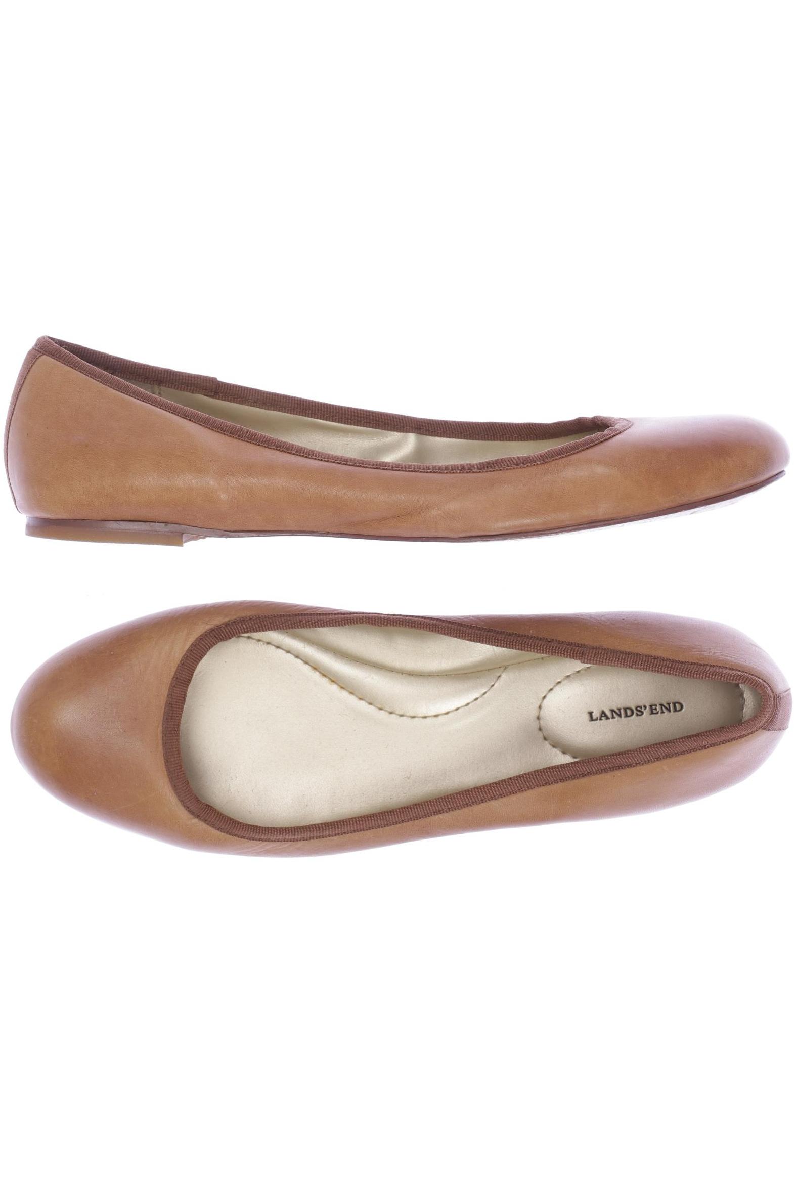 

Lands End Damen Ballerinas, braun, Gr. 39