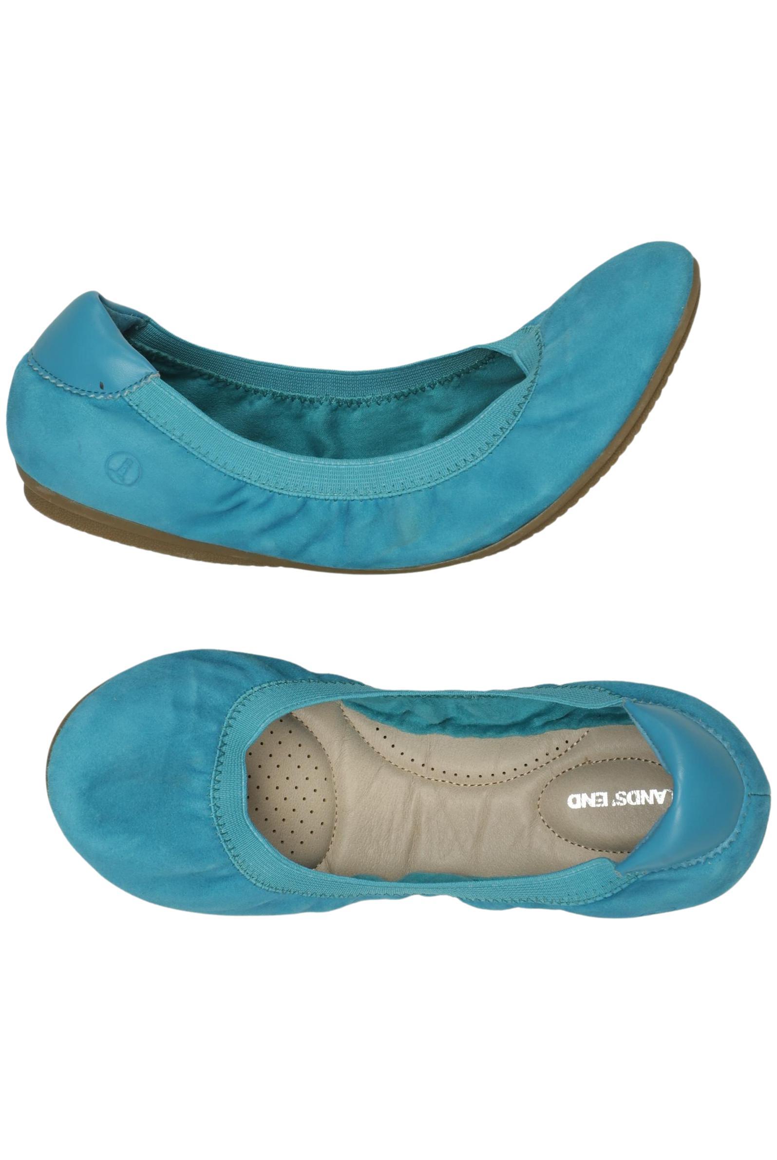 

Lands End Damen Ballerinas, blau, Gr. 41