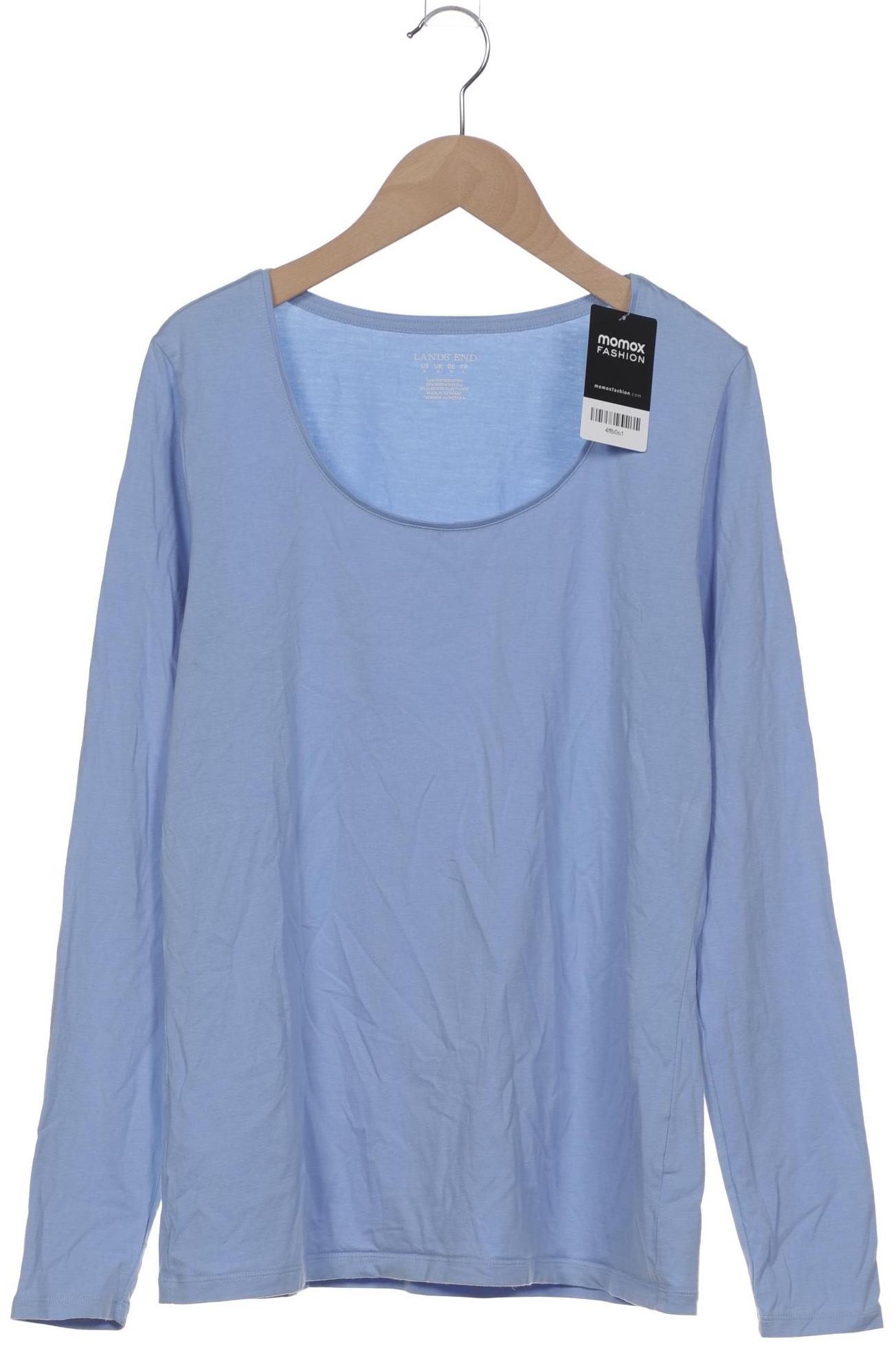 

Lands End Damen Langarmshirt, blau, Gr. 38