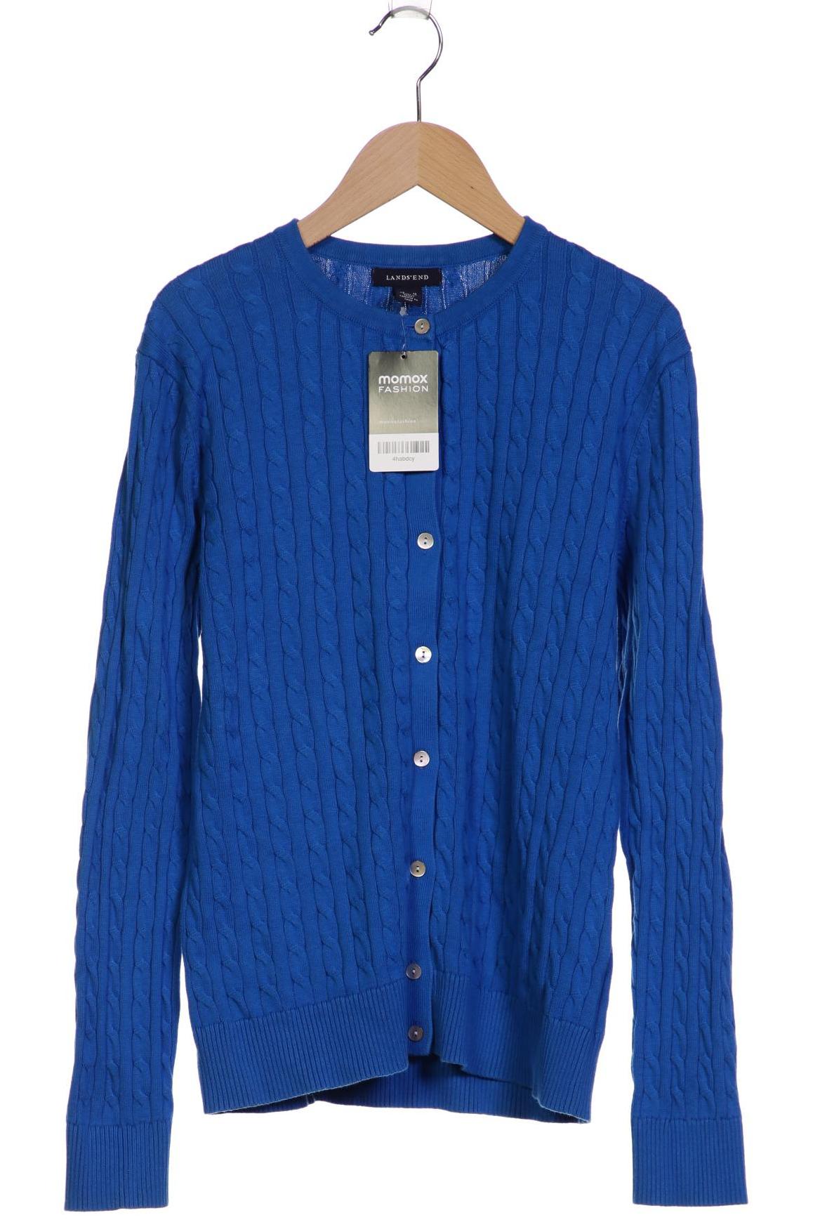 

Lands End Damen Strickjacke, blau, Gr. 38