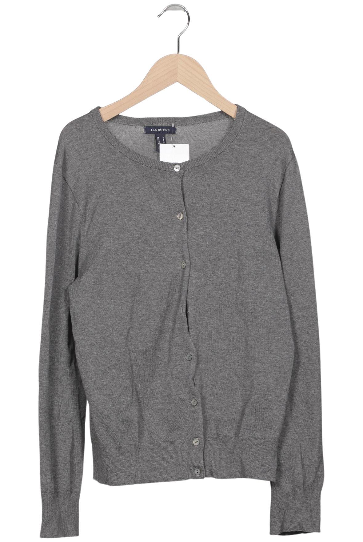 

Lands End Damen Strickjacke, grau, Gr. 36